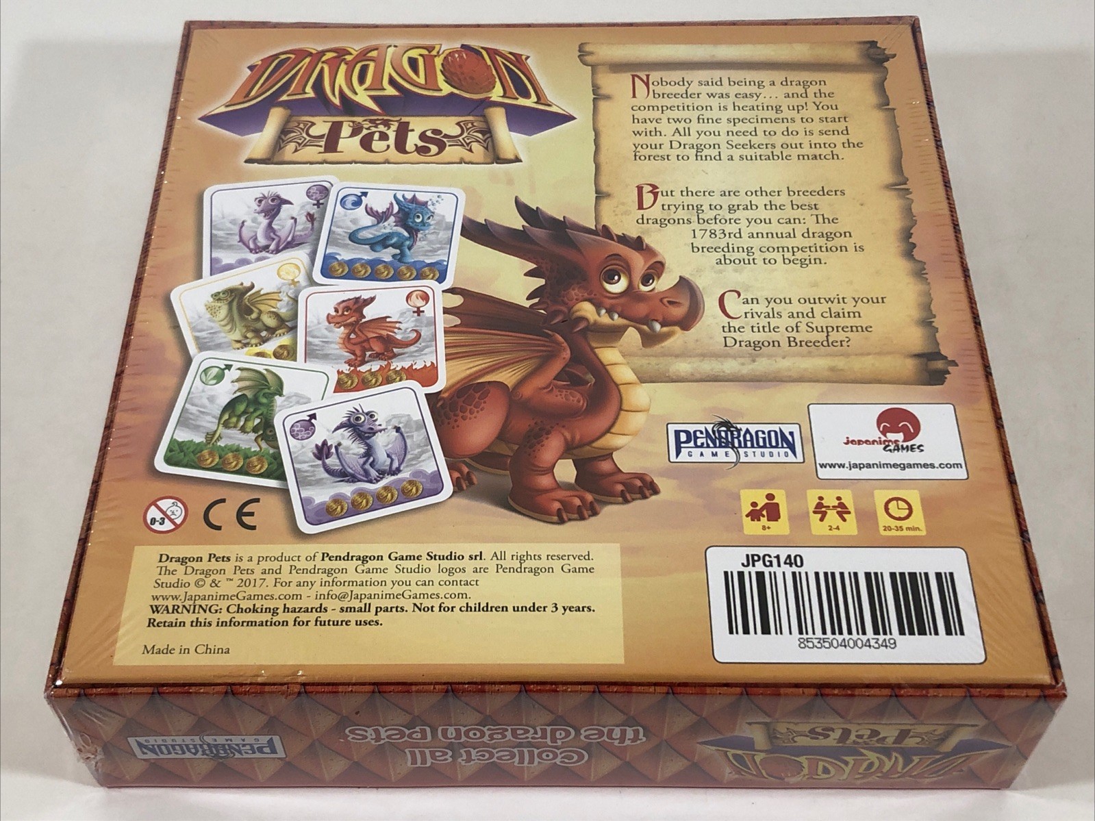 Dragon Pets Board Game – Pendragon Game Studio – Brand New