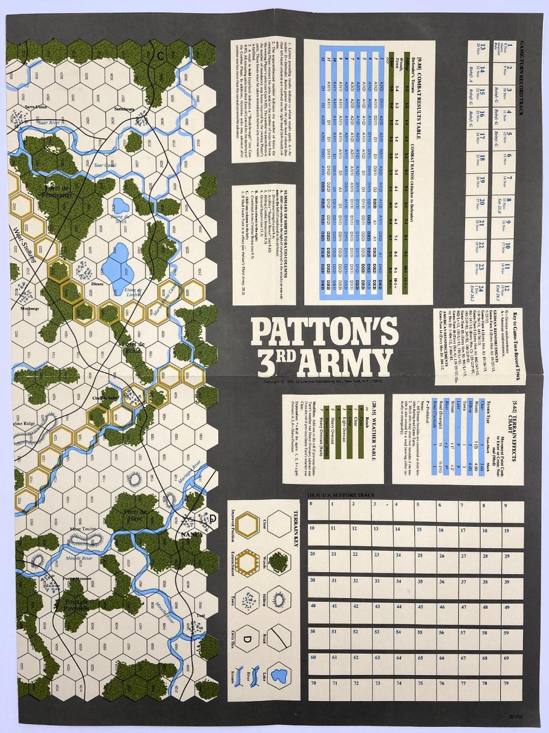 1979 SPI, Victory in the West Game System, Patton’s 3rd Army, Unpunched w/Map