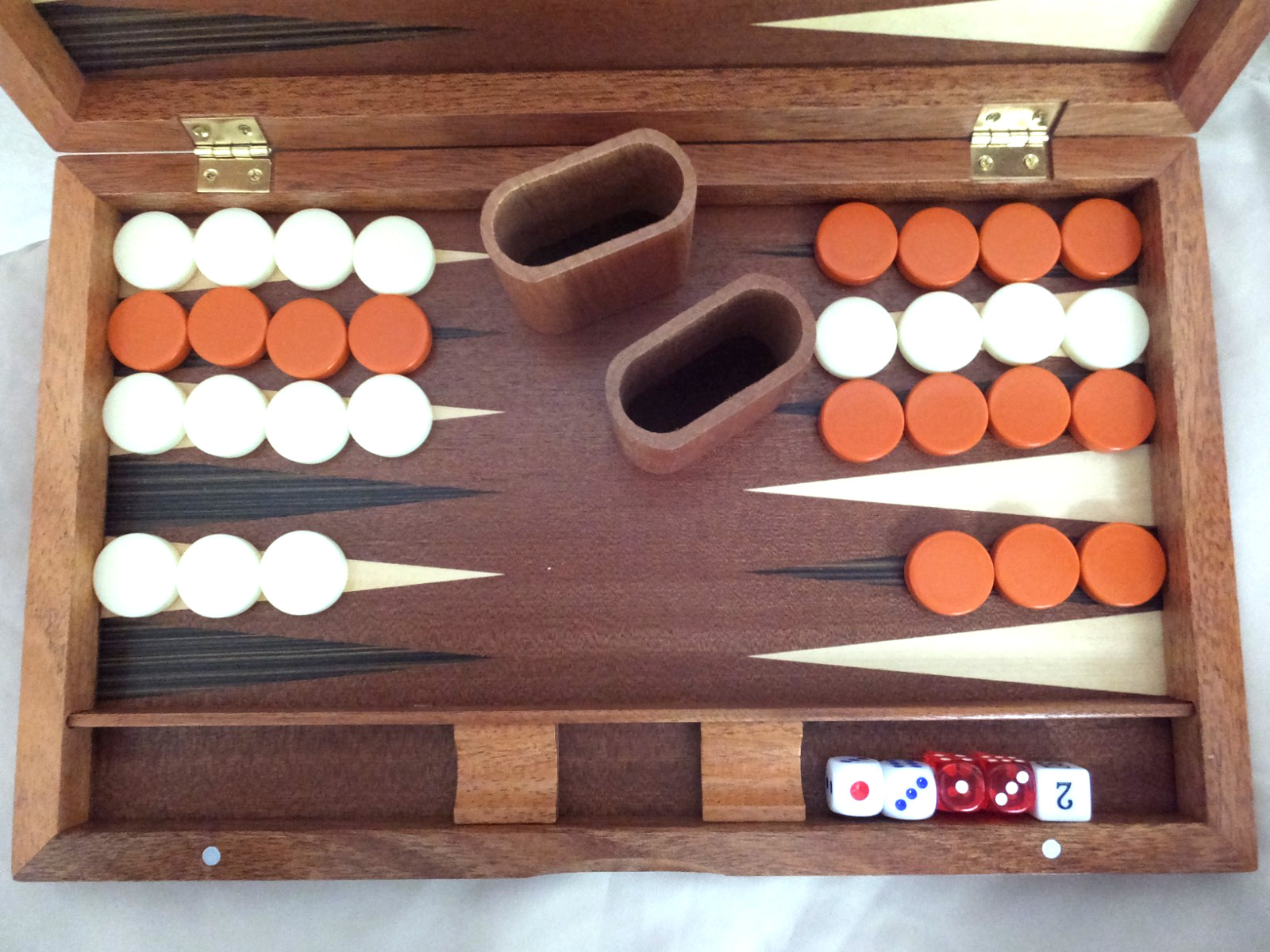 Yellow Mountain Imports Wooden Inlaid Backgammon “Pasadena” Set