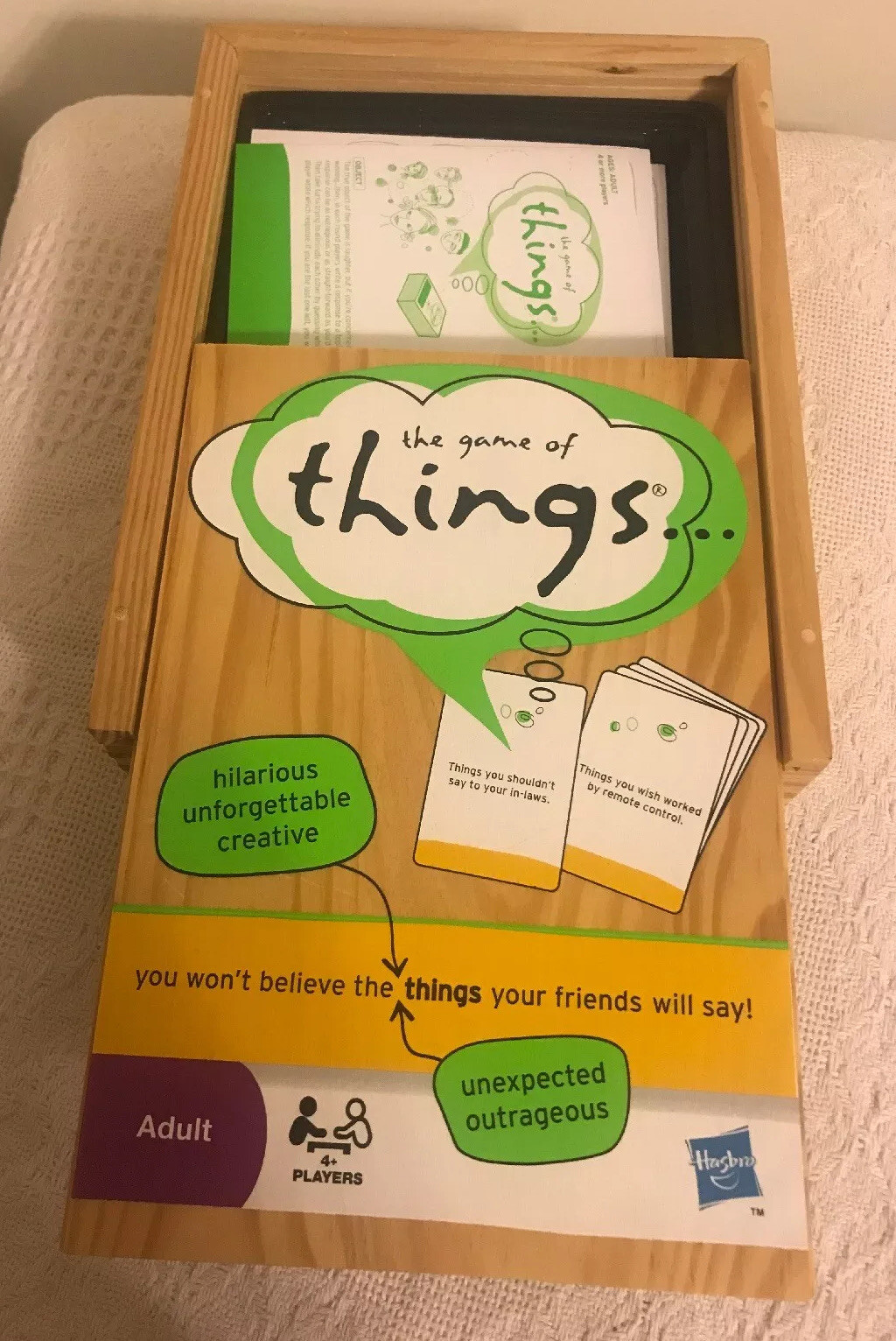 The Game Of Things Board Game ~Hilarious Creative Card Discontinued Wood Box