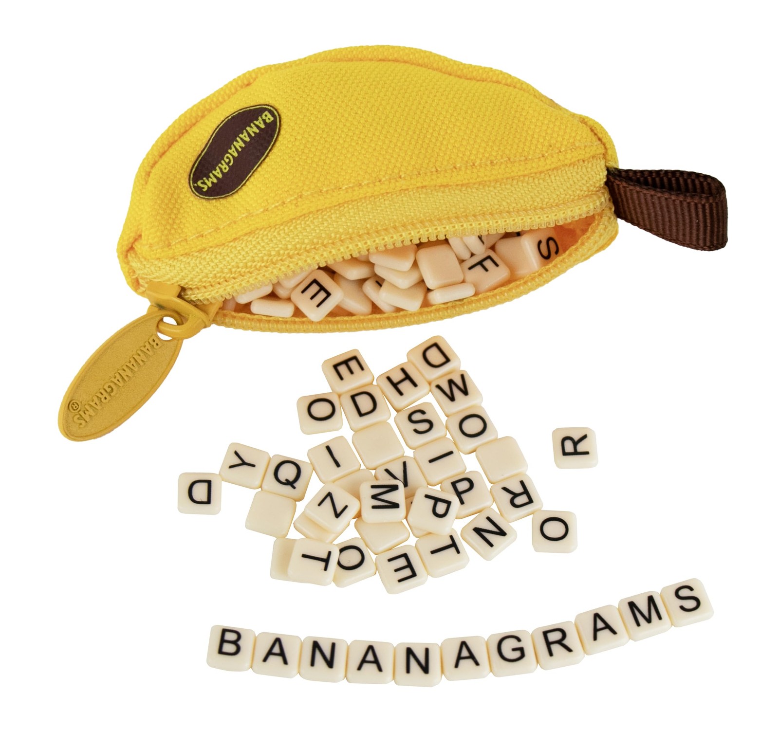 Worlds Smallest Bananagrams – Family Word Game – Includes: 1 Banana Pouch, 14…