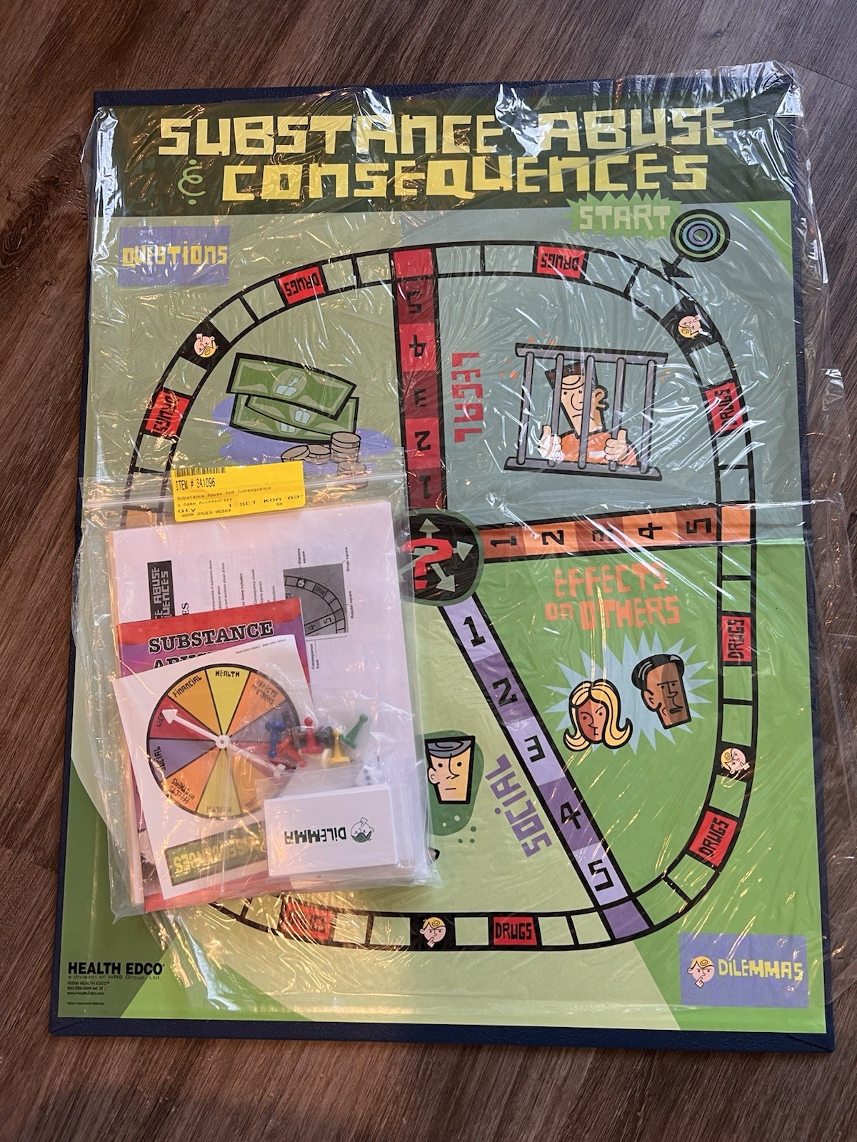 Substance Abuse & Consequences Board Game HEALTH EDCO 2006 Vintage Educational
