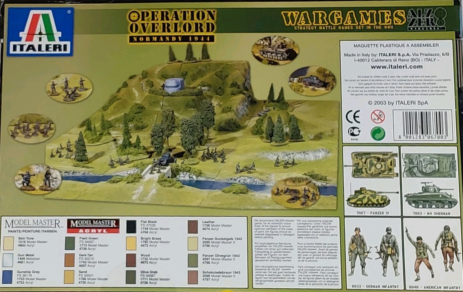 7x ITEMS+OPERATION OVERLORD WARGAME WW2 Sherman PzIV 4X Infantry Italeri 1/72