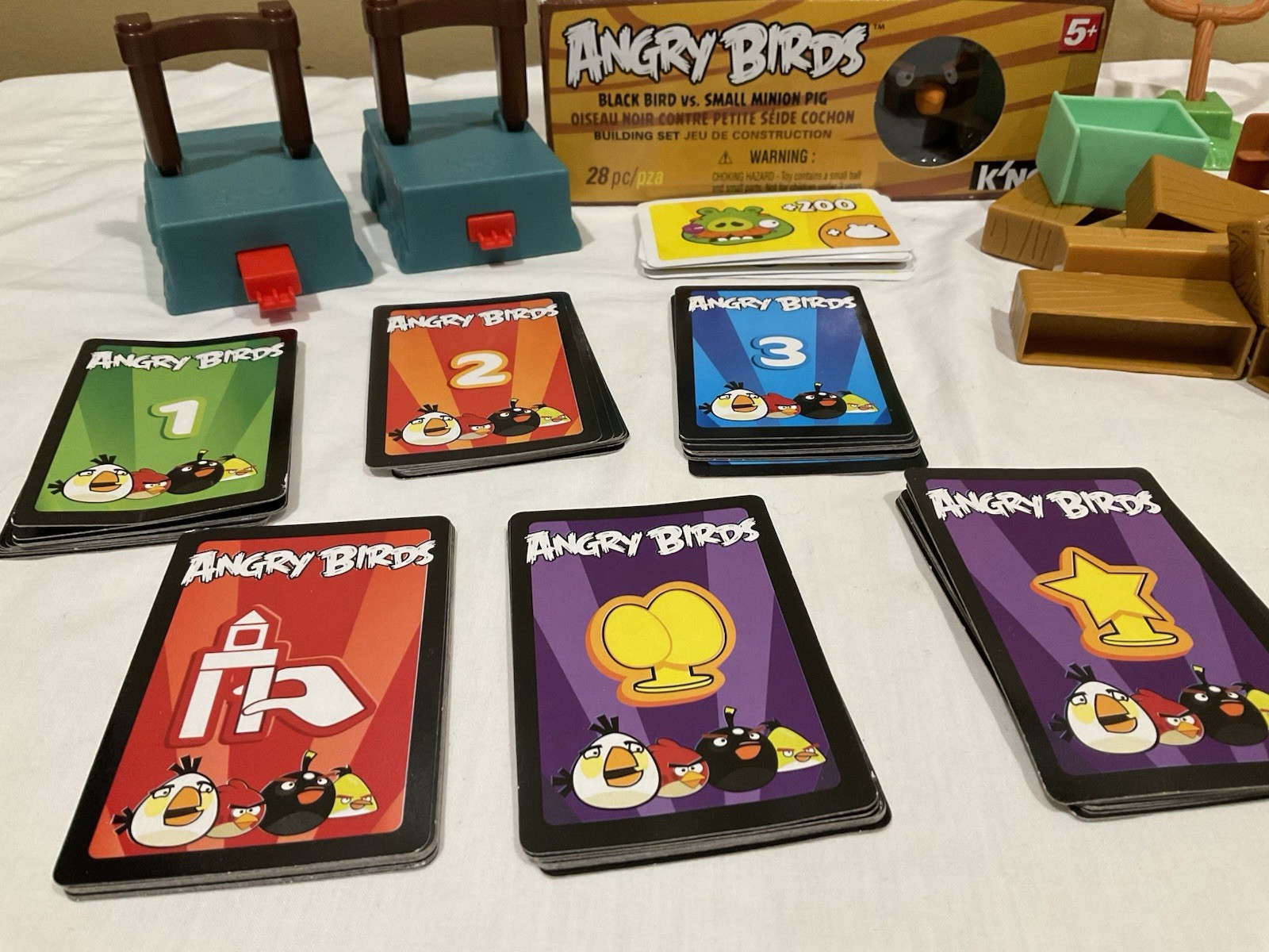 Angry Birds Mega Fling Blocks Cards Figures Shooters Replacement Pieces Lot