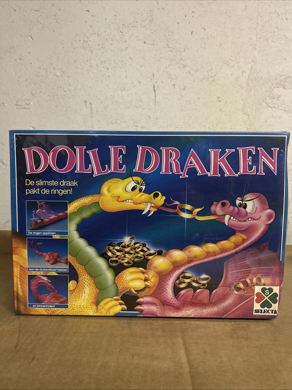 NOS 1991 Selecta Dolle Draken (Crazy Dragons) Kids Game Factory Sealed *RARE*