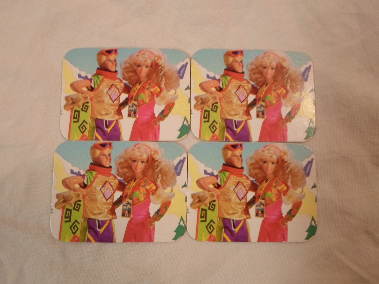 *Replacement Parts* Barbie Dream Board Game 1992 *Lot 4 Snow Skiing Date Cards*