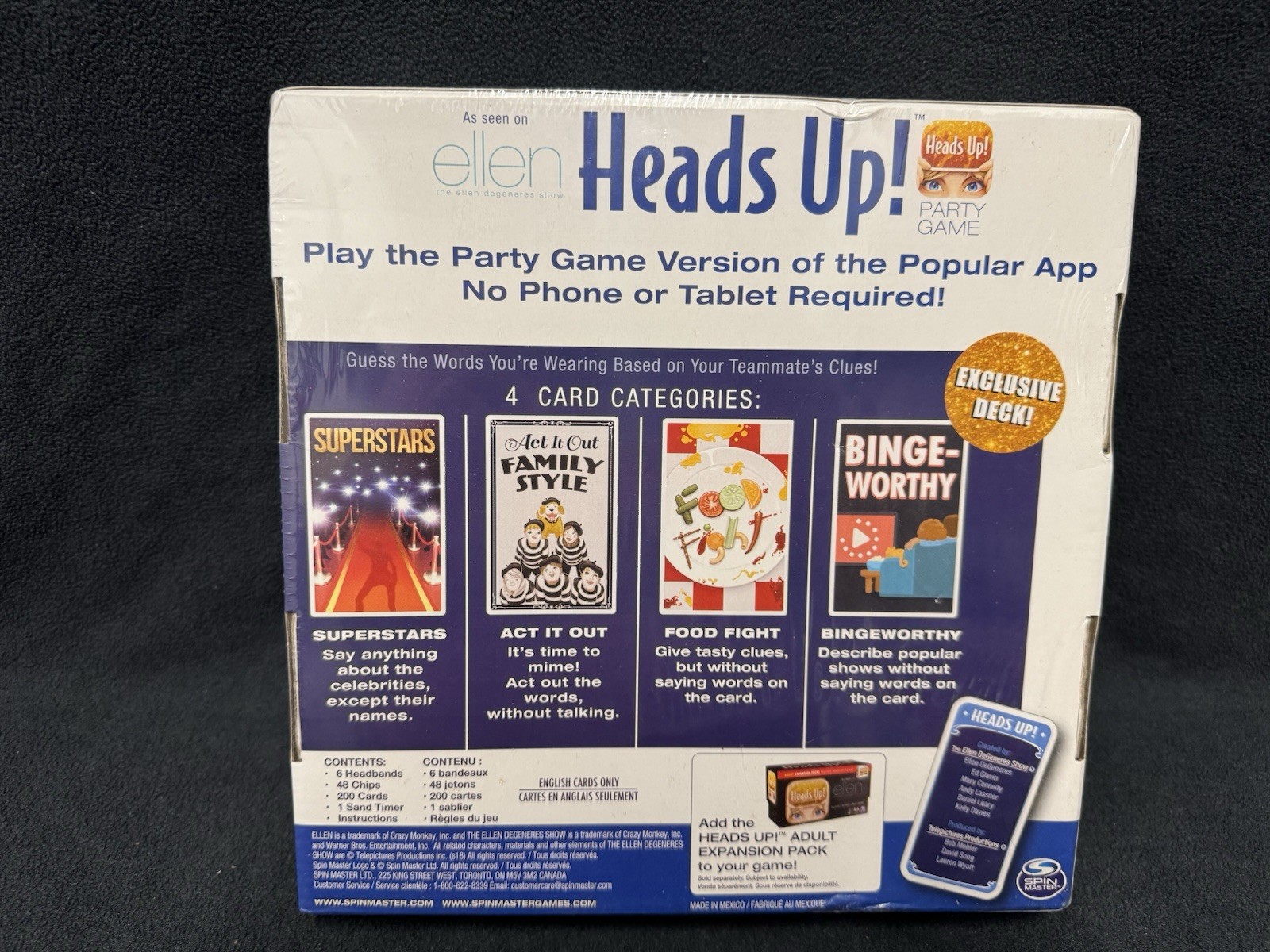 Heads Up! Party Game 3rd Edition As Seen on the Ellen Degeneres Show -NEW SEALED