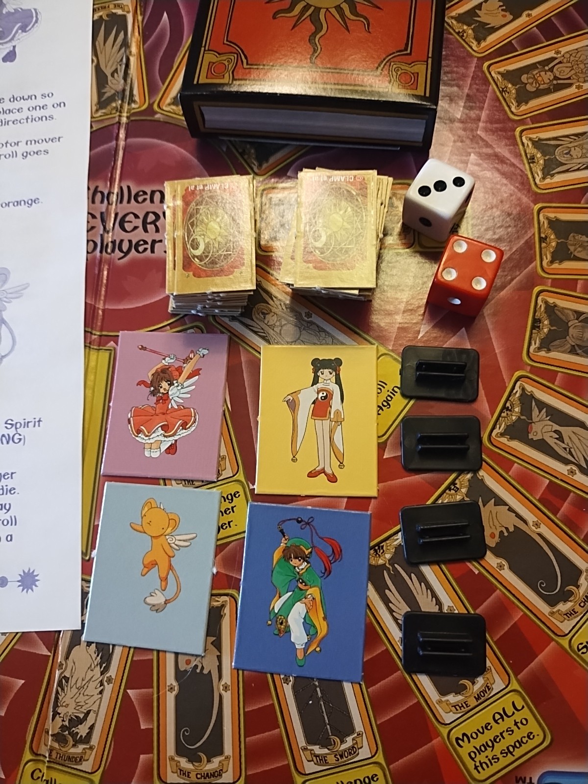 2001 Cardcaptors: Challenge of the Clow Spirits Anime Sakora Board Game COMPLETE