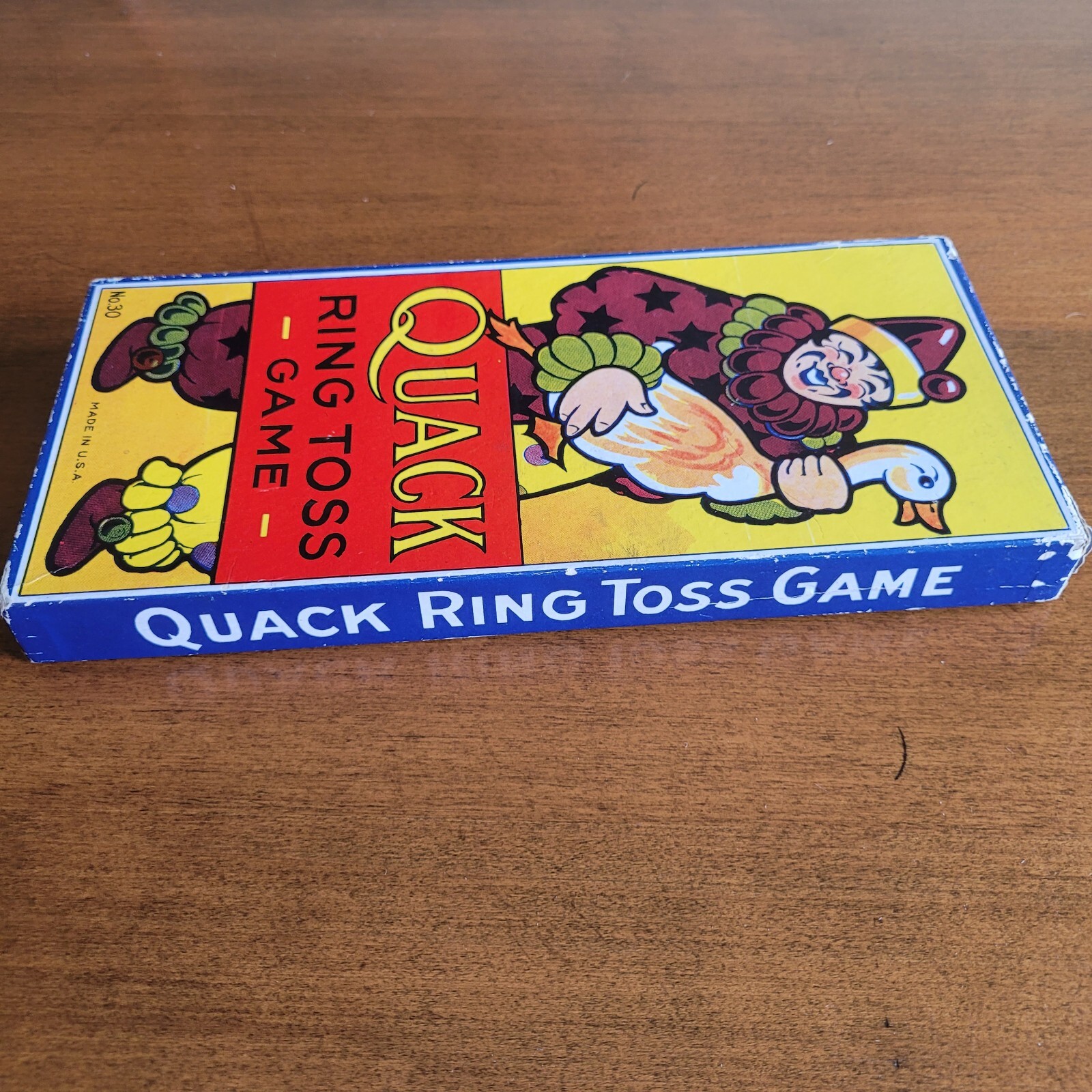 Vintage Quack Ring Toss Toy Game w/ Clown & Pipe Complete Rosebud Art Co 1940’s