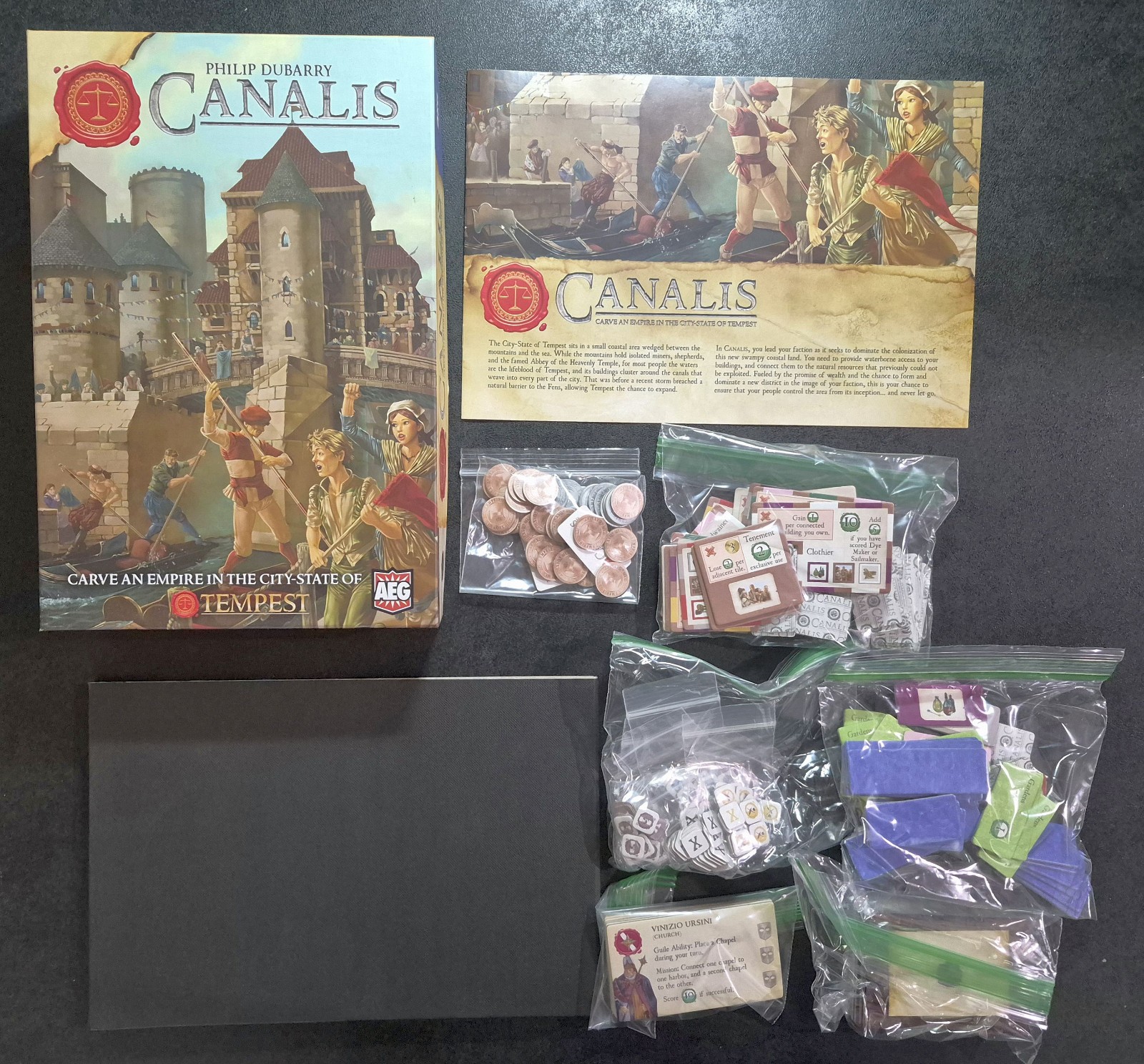 Canalis A Tempest Board Game 2013 Alderac Entertainment Group Open Excellent Cnd