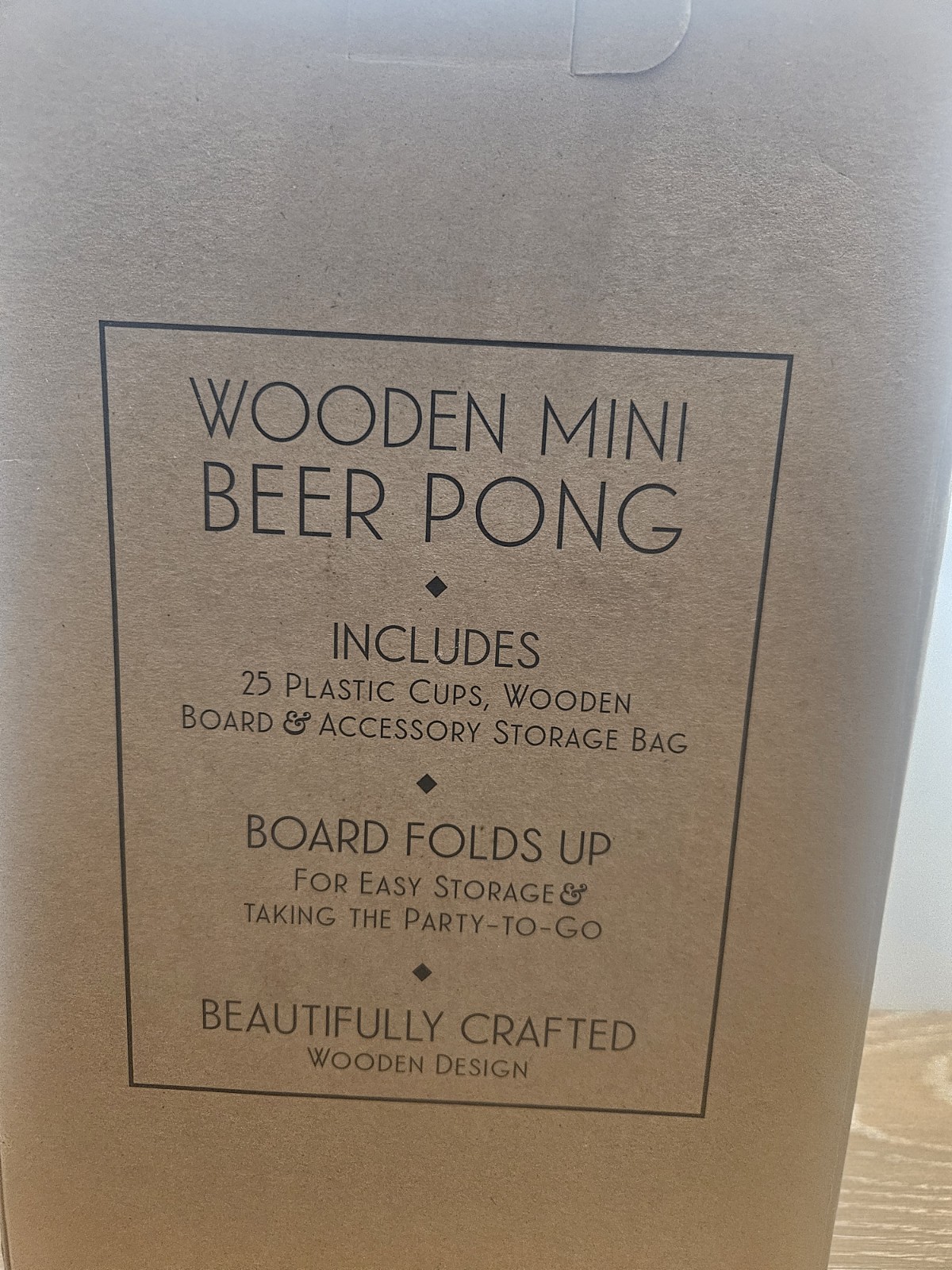 Opened but newWooden Mini Beer Pong Game Adult Party Set Studio Mercantile Gift