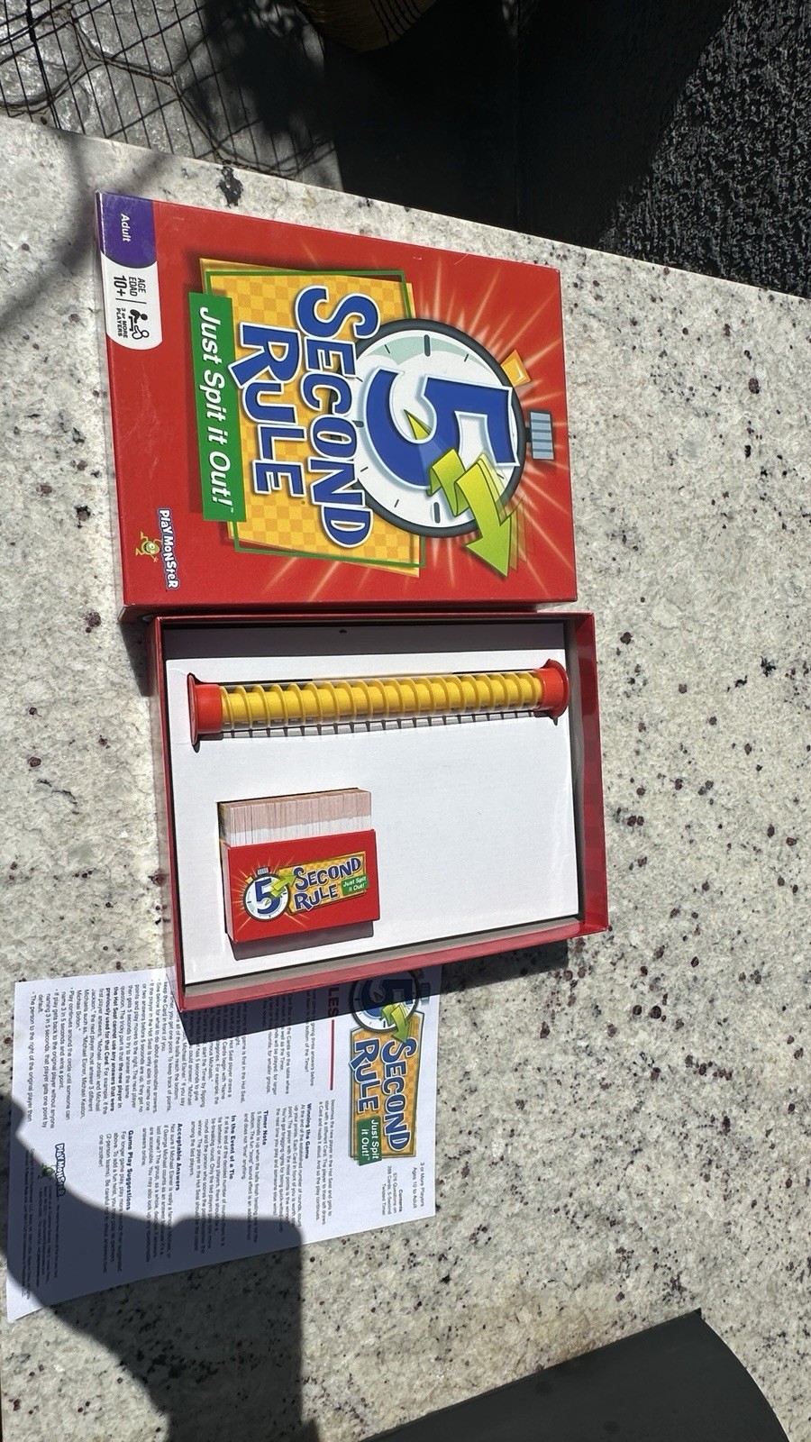 PlayMonster 5 Second Rule: Just Spit It Out! Trivia Party Game Timer 3+ Players