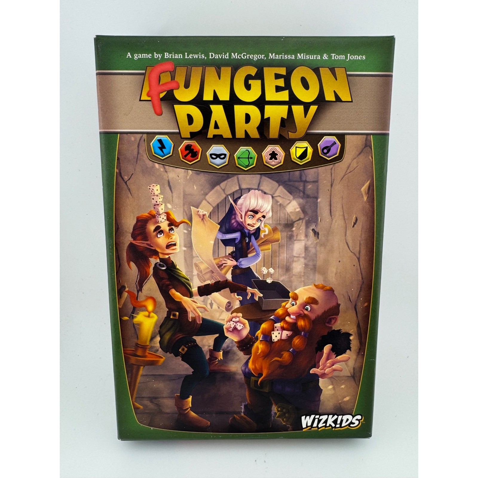 WizKids Fungeon Party Board Game Fantasy Dungeon Crawler Dexterity Party Game
