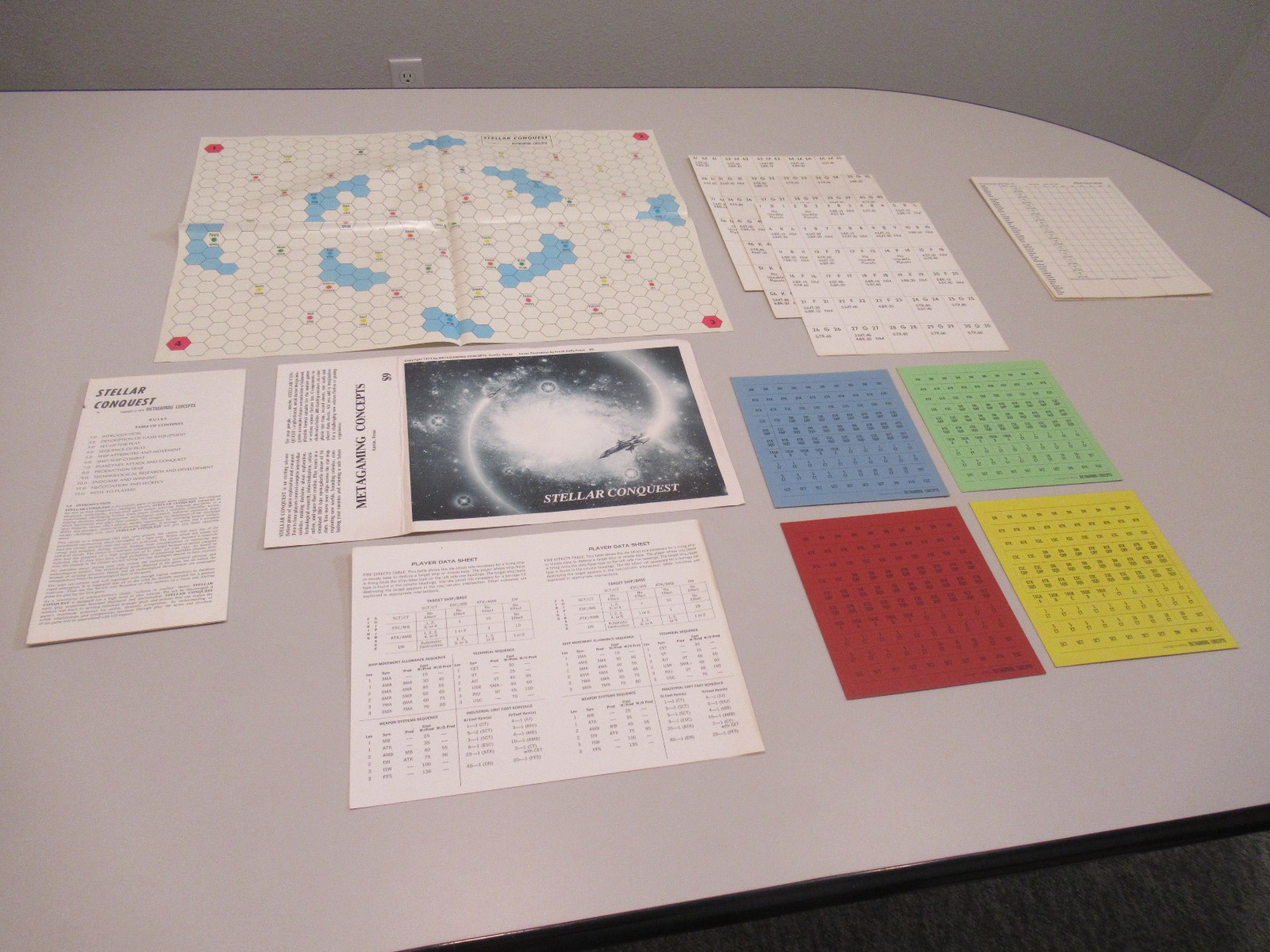 Stellar Conquest – Metagaming 1975 – UNPUNCHED Sci-Fi Board Game–Ziplock Bag Ed.