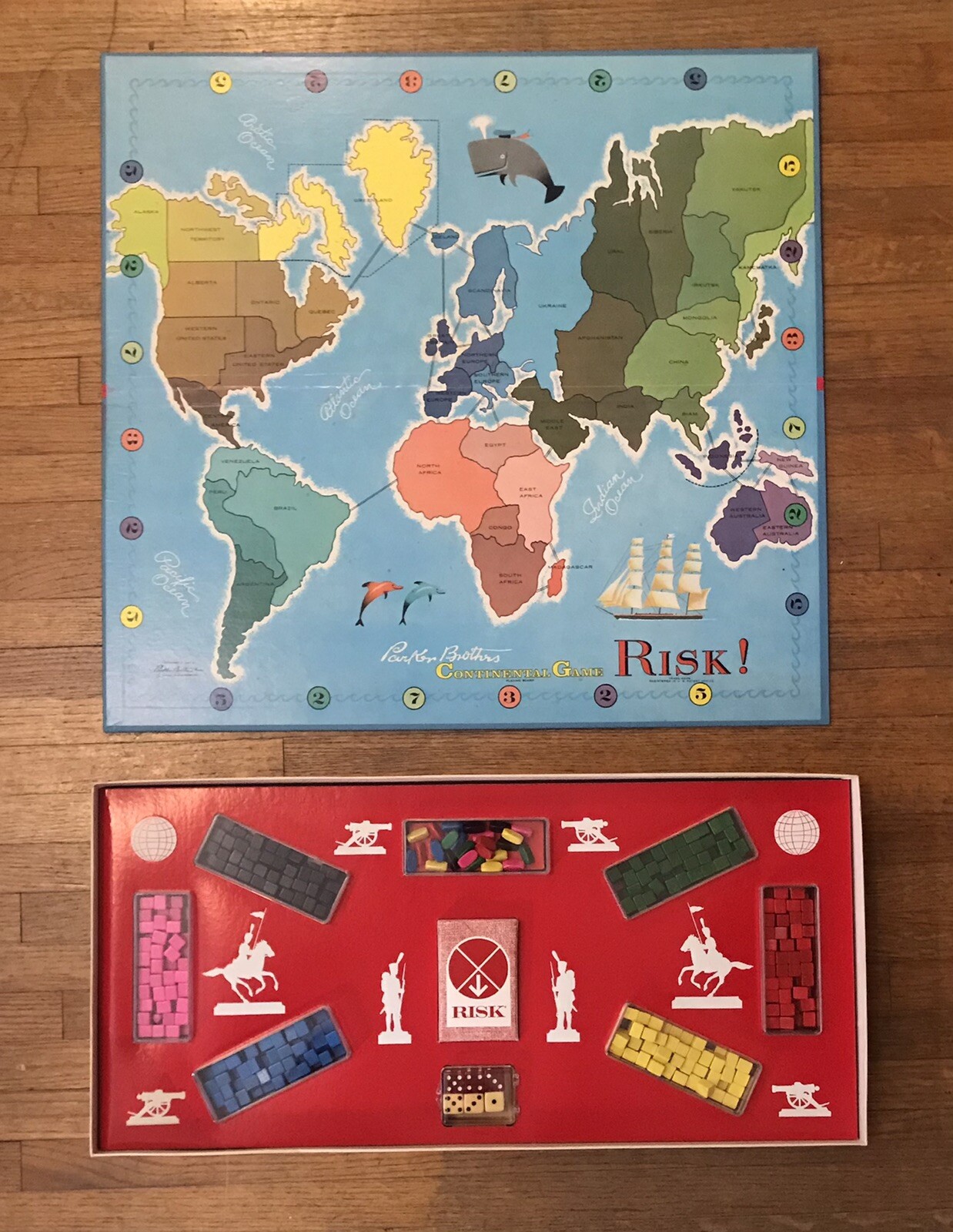 Vintage Classic Parker Brothers 1968 Risk Continental Board Game Original