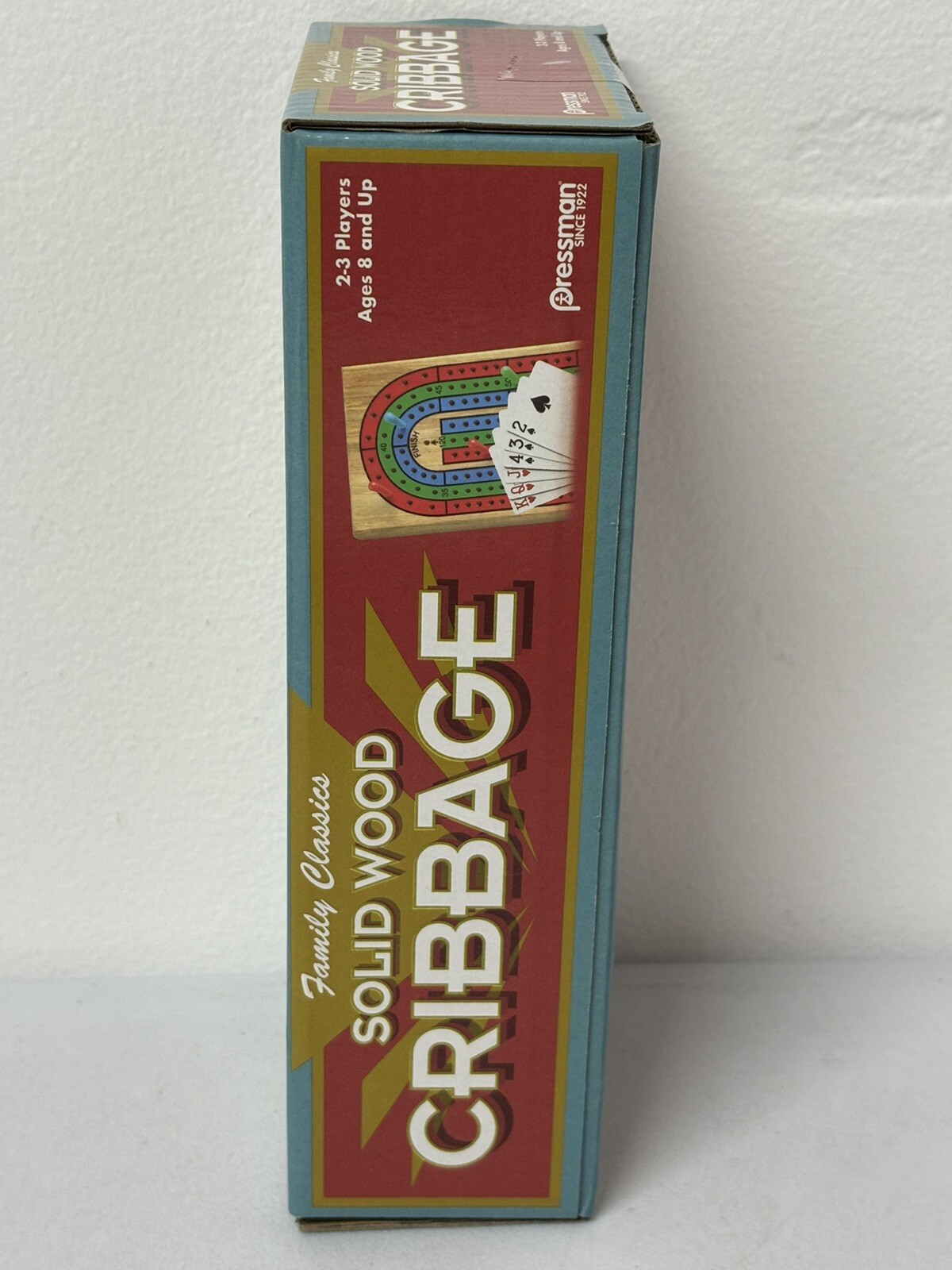 Solid Wood Cribbage – 3 Track Board, Pegs, Cards, and Complete Instructions NEW!