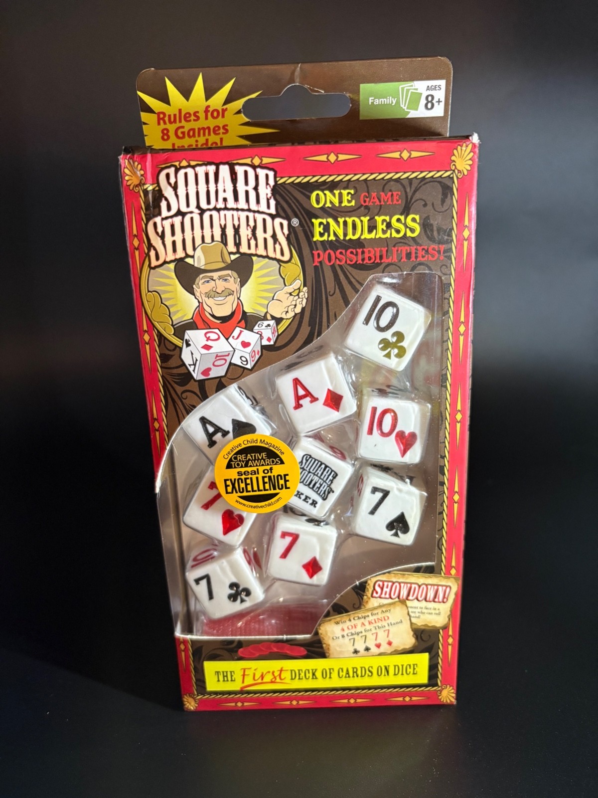 Square Shooters Dice 8 Games In 1 NIB New Family Fun Night!