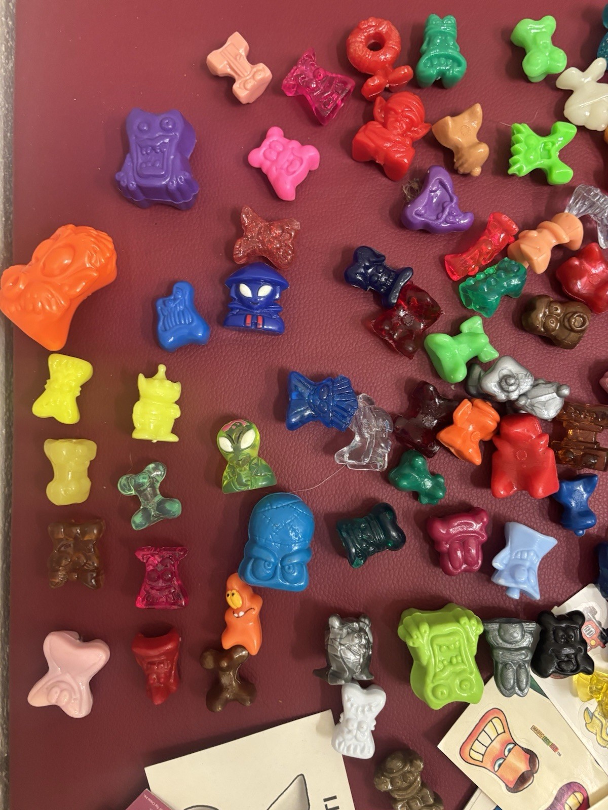 Wow! Crazy Bones HUGE Vintage Lot Over 200 Rare Stickers Books Aliens Poster