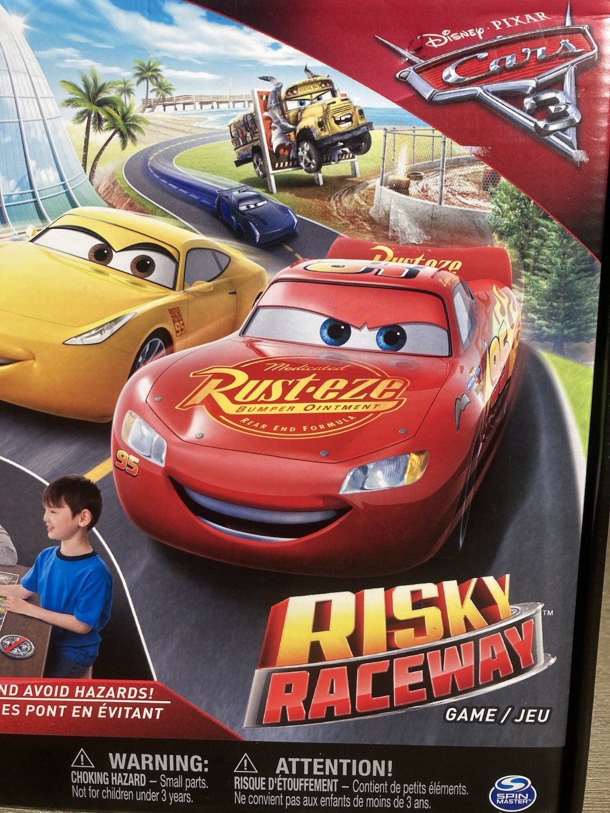 Disney Pixar Cars 3 Risky Raceway Board Game Spin Master New Open Box Never Used