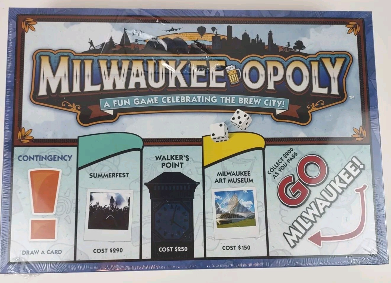 NEW Sealed Milwaukee-Opoly A fun game celebrating Brew City by late for the sky