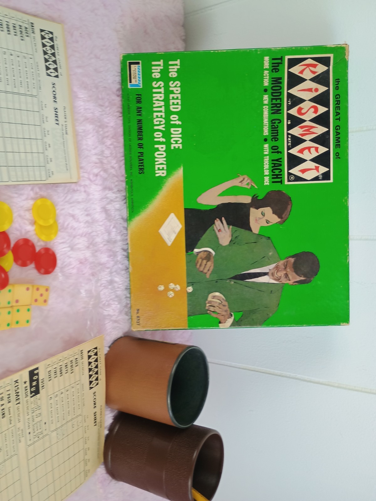 1967 KISMET VTG Dice Game Lakeside Toys Modern Game Of Yacht 8337 Extra score