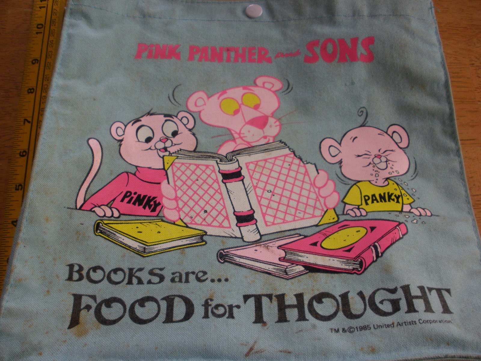 Pink Panther and sons 1985 tote reading book bag canvas VINTAGE
