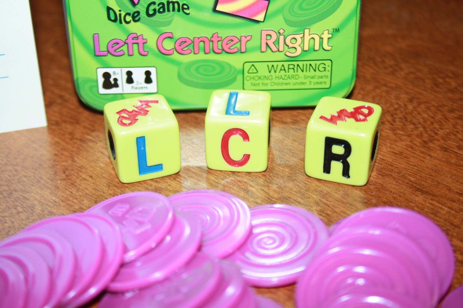 LCR Wild Dice Game – Left Right Center – Wild & Unpredictable -George & Co. 2012