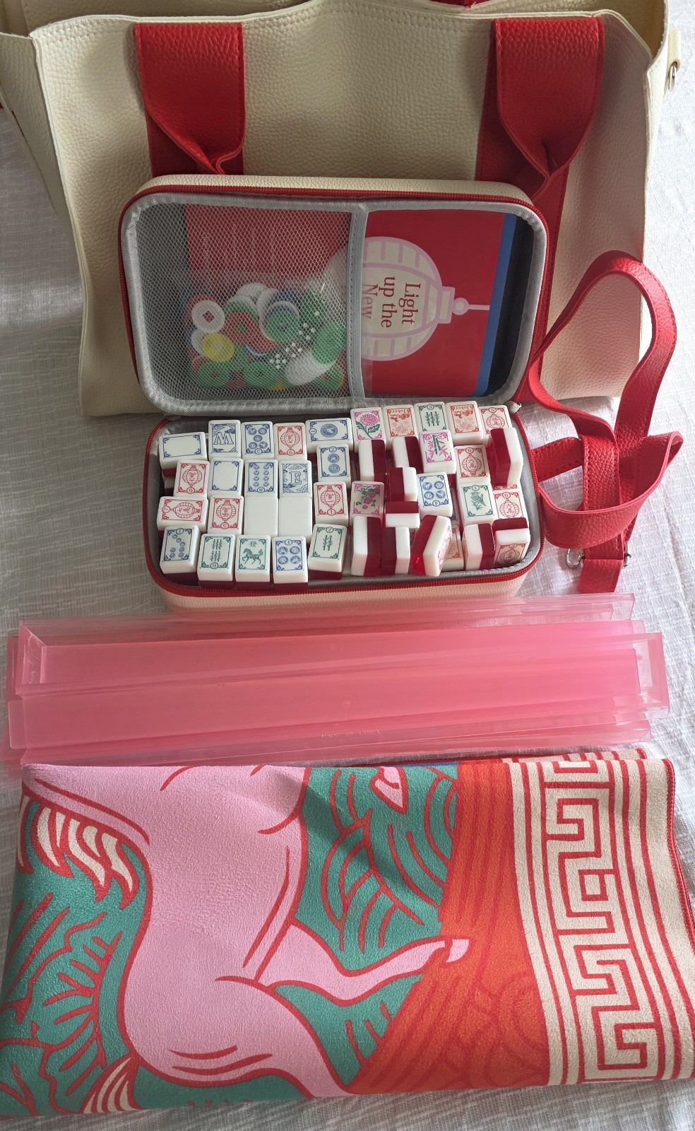 Deluxe Acrylic Horse Lunar Year Edition Mahjong Starter Kit