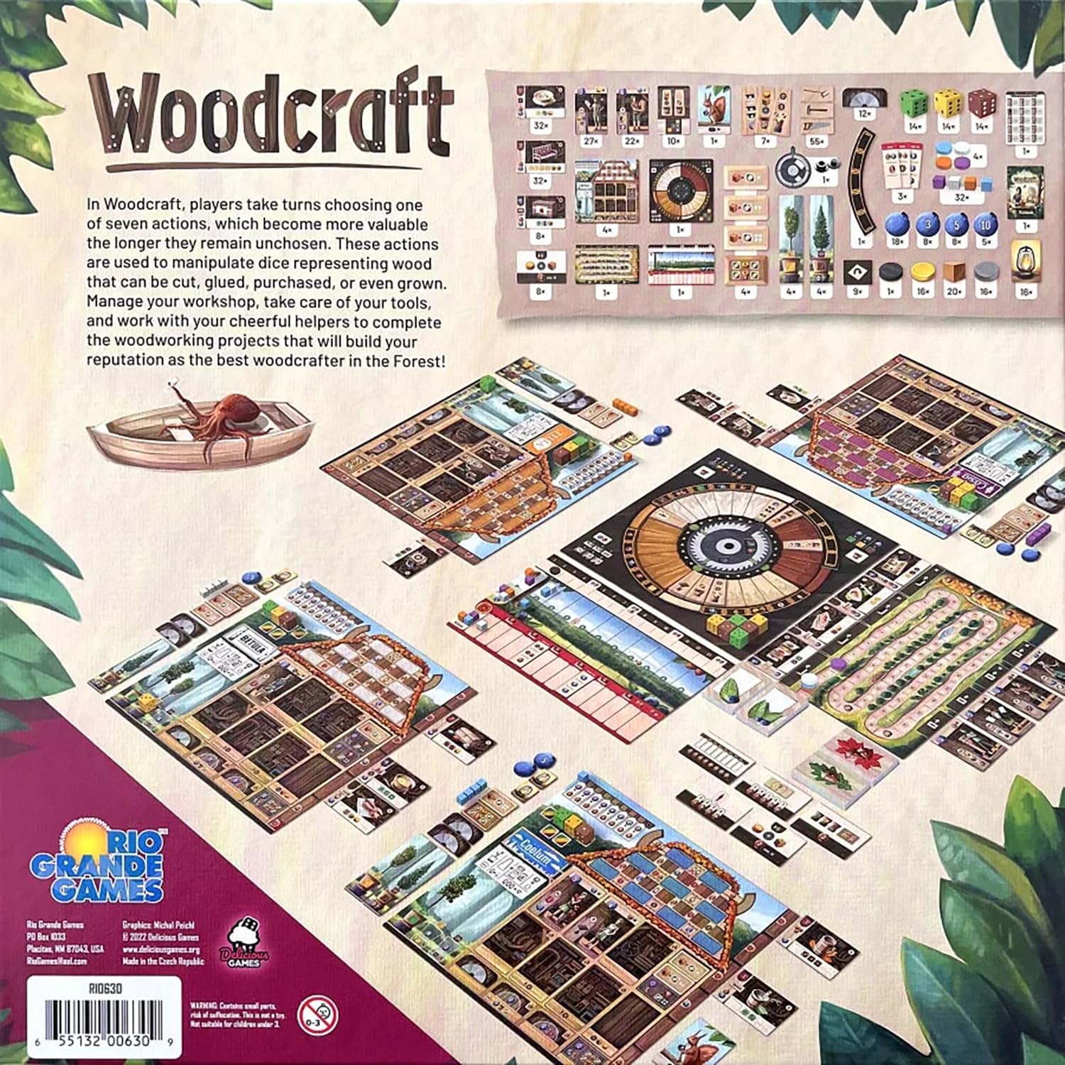 Rio Grande Games Woodcraft Management Board Game Ages 14 And Up 1-4 Players