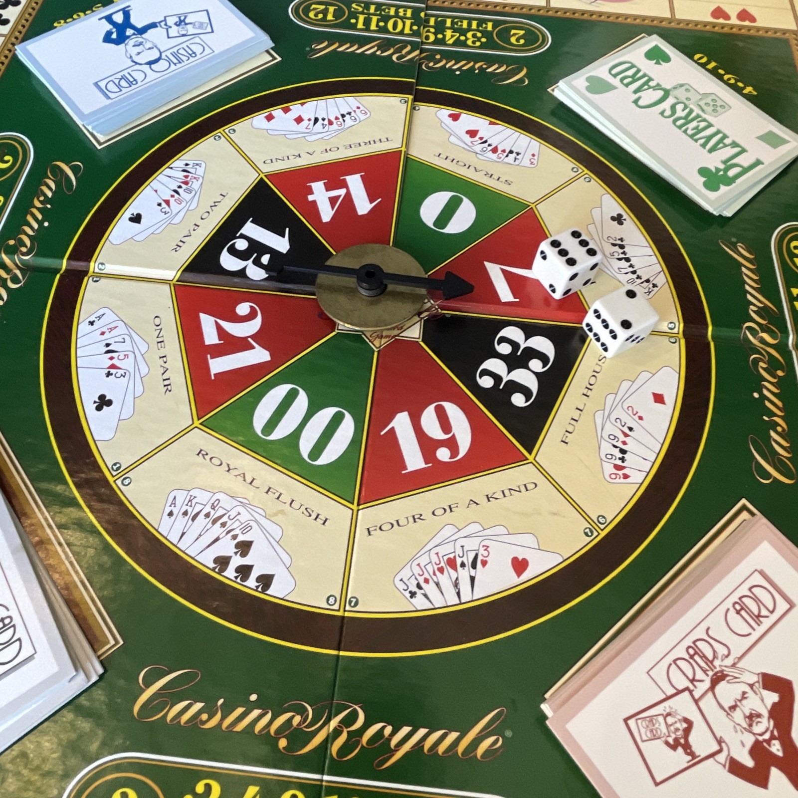 Casino Royale Board Game-combines Elements of Craps Roulette Poker-Complete Set
