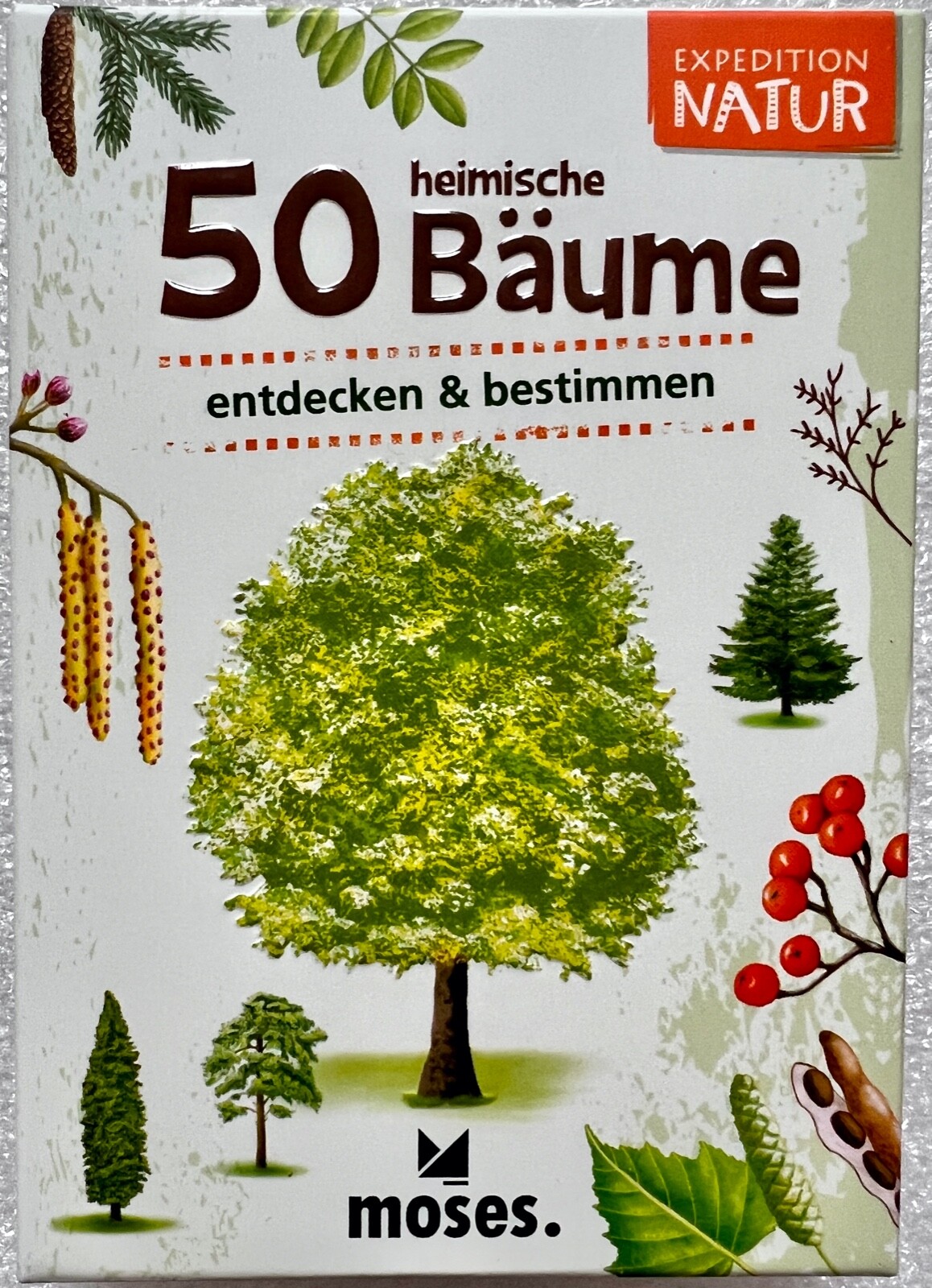 50 Native Trees Expedition Nature Moses Kids Educational Card Game Quiz Game