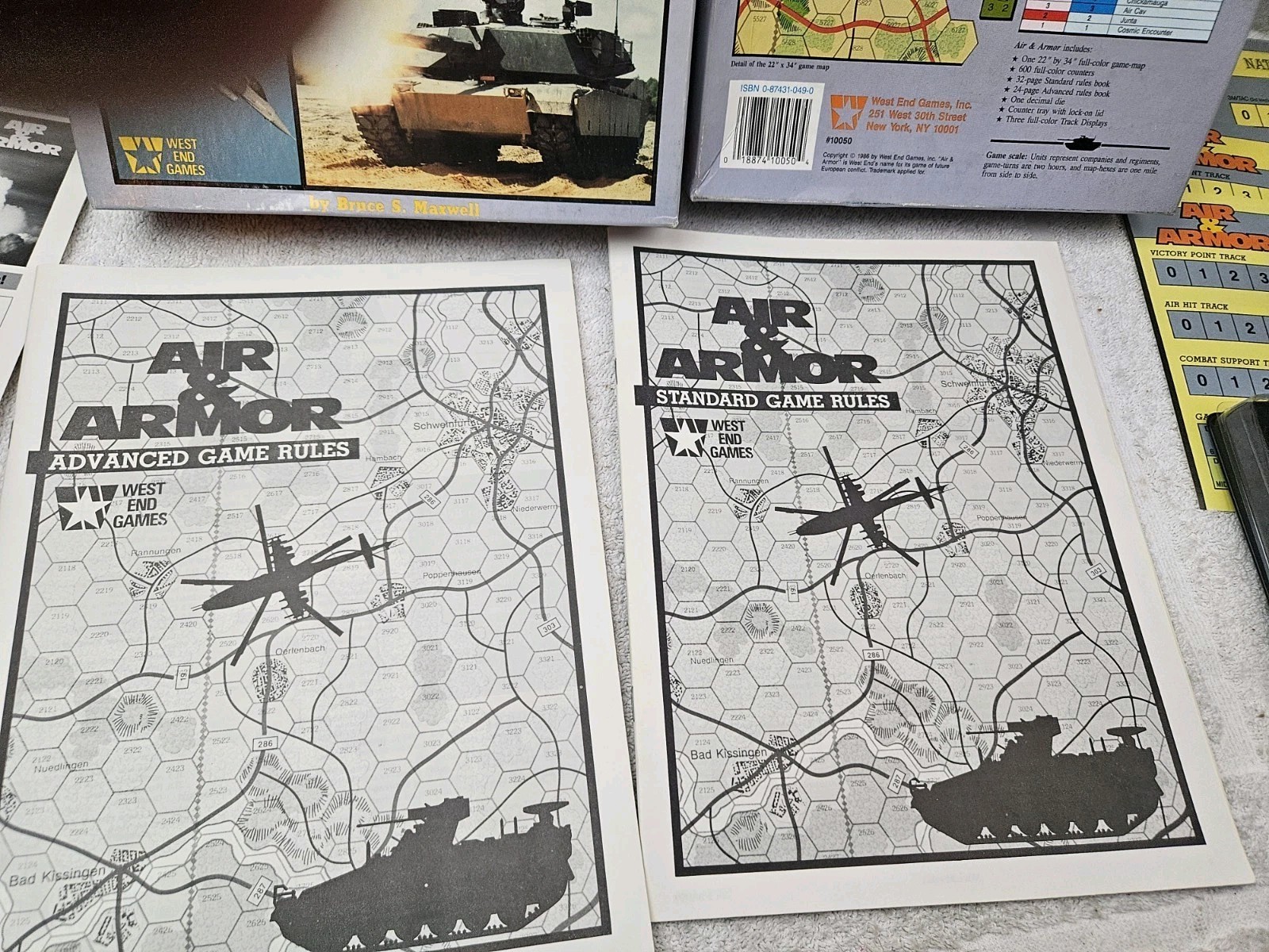 WEST END GAMES AIR & ARMOR 1986 VINTAGE PARTIALLY UNPUNCHED