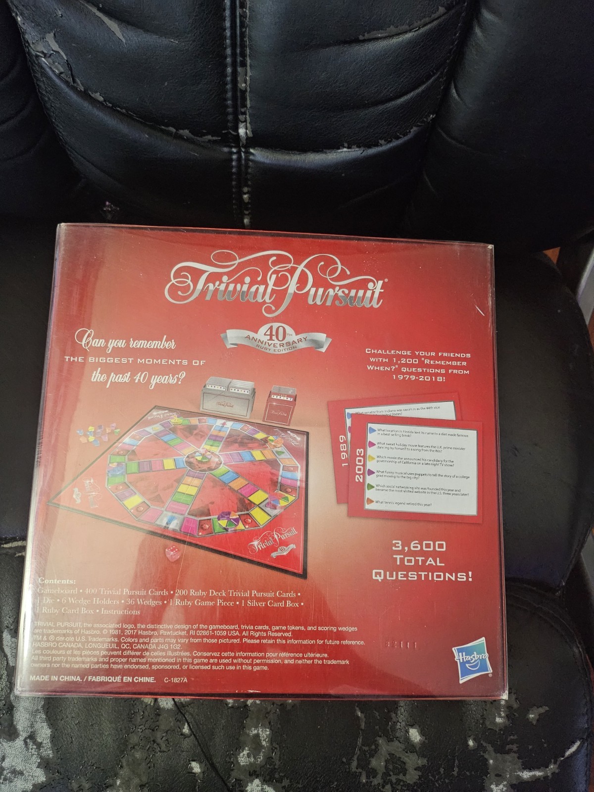 Hasbro Trivial Pursuit 40th Anniversary Ruby Edition Game Board – E1923