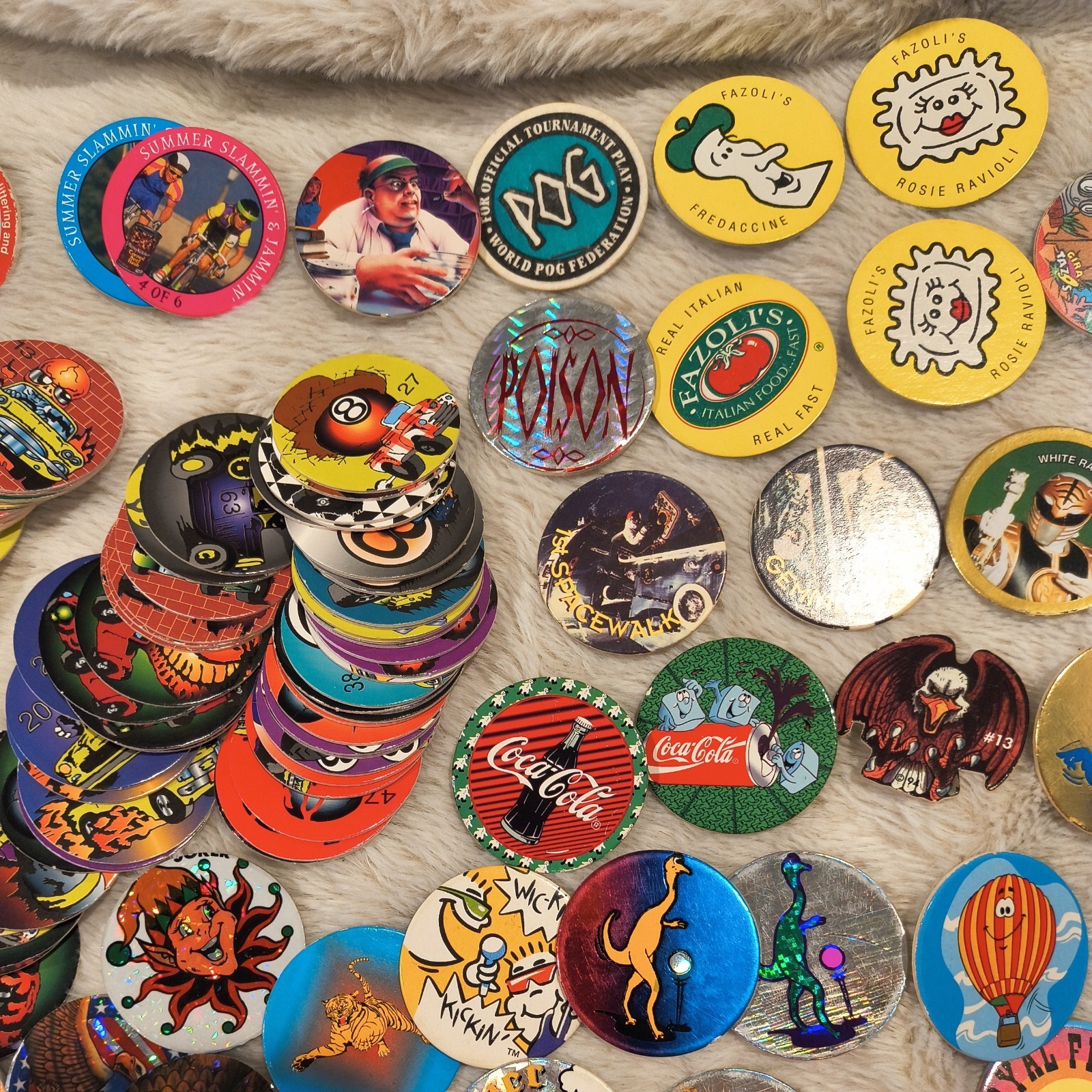 180+ |VG Variety| Vintage/1990’s Pogs Collection-Includes rare promos-See pics!!