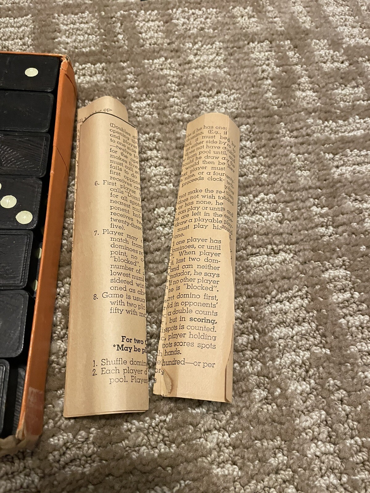 1940s Dominoes set Embossing #110 Single Eagle Complete