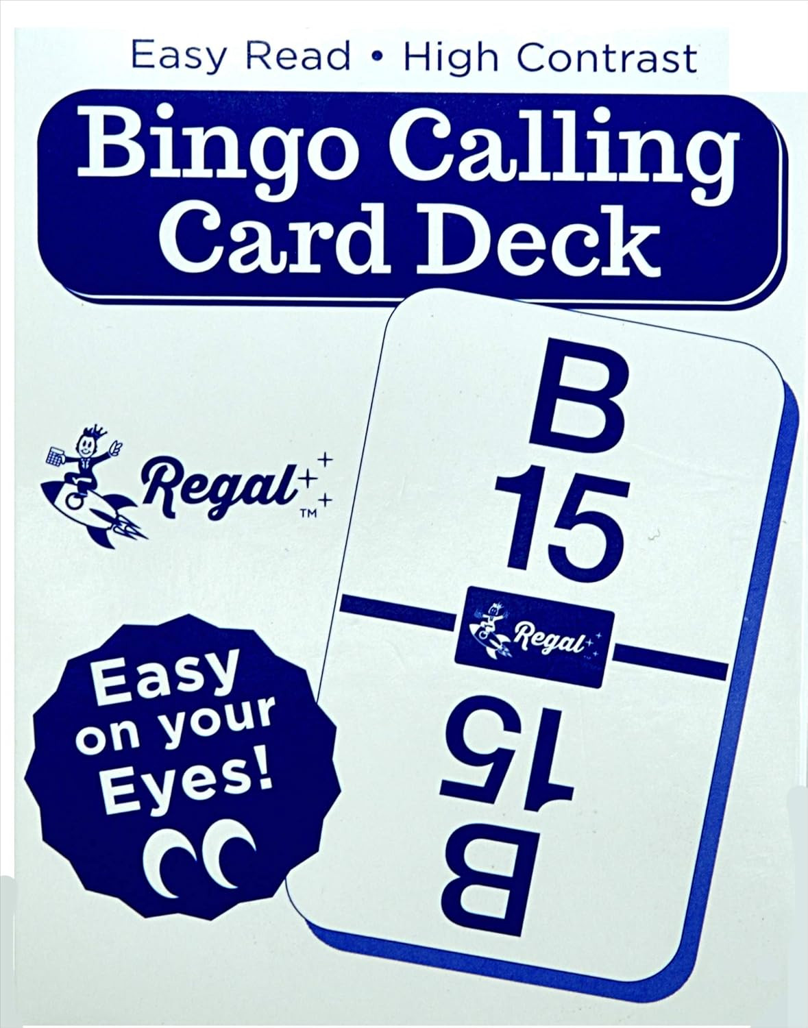 Regal Bingo Calling Cards Deck Reusable – Bingo Games for Family – 75 Standard P