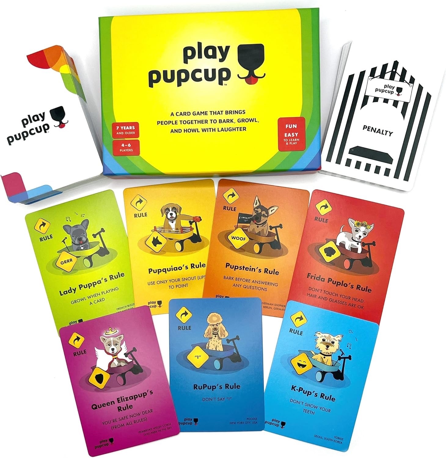 PupCup A Puppy Powered Card Game for 4-6 Players, Family Card Game – NEW