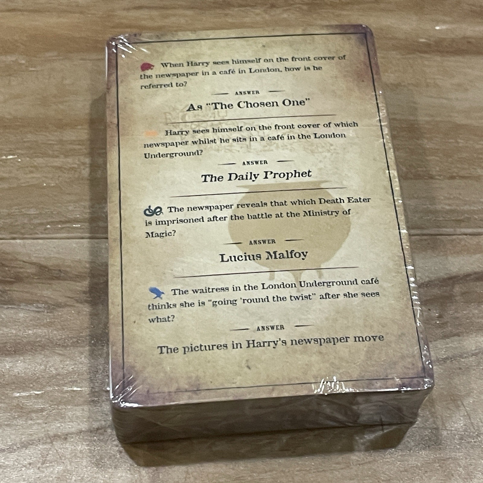 3 Harry Potter Trivia Packs Goblet Of Fire/Order Pho/Half Blood New, Bk 4, 5, &6
