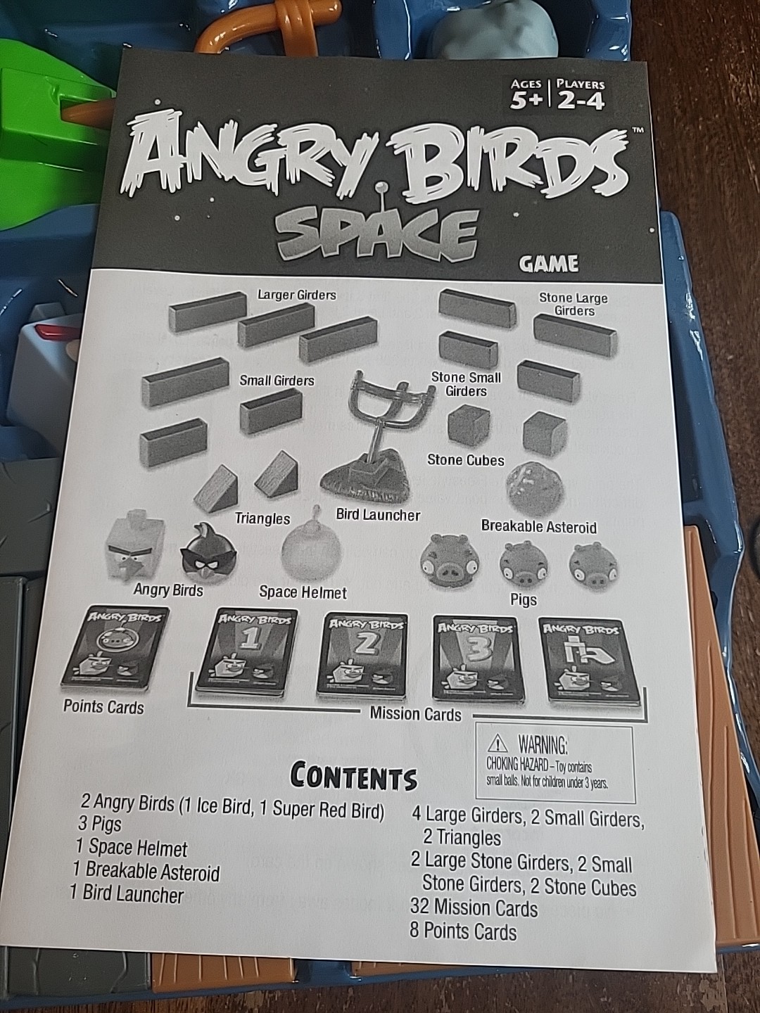 Mattel Angry Birds Space Game Open Box 2012 Complete – UNPLAYED – Wrapped Cards