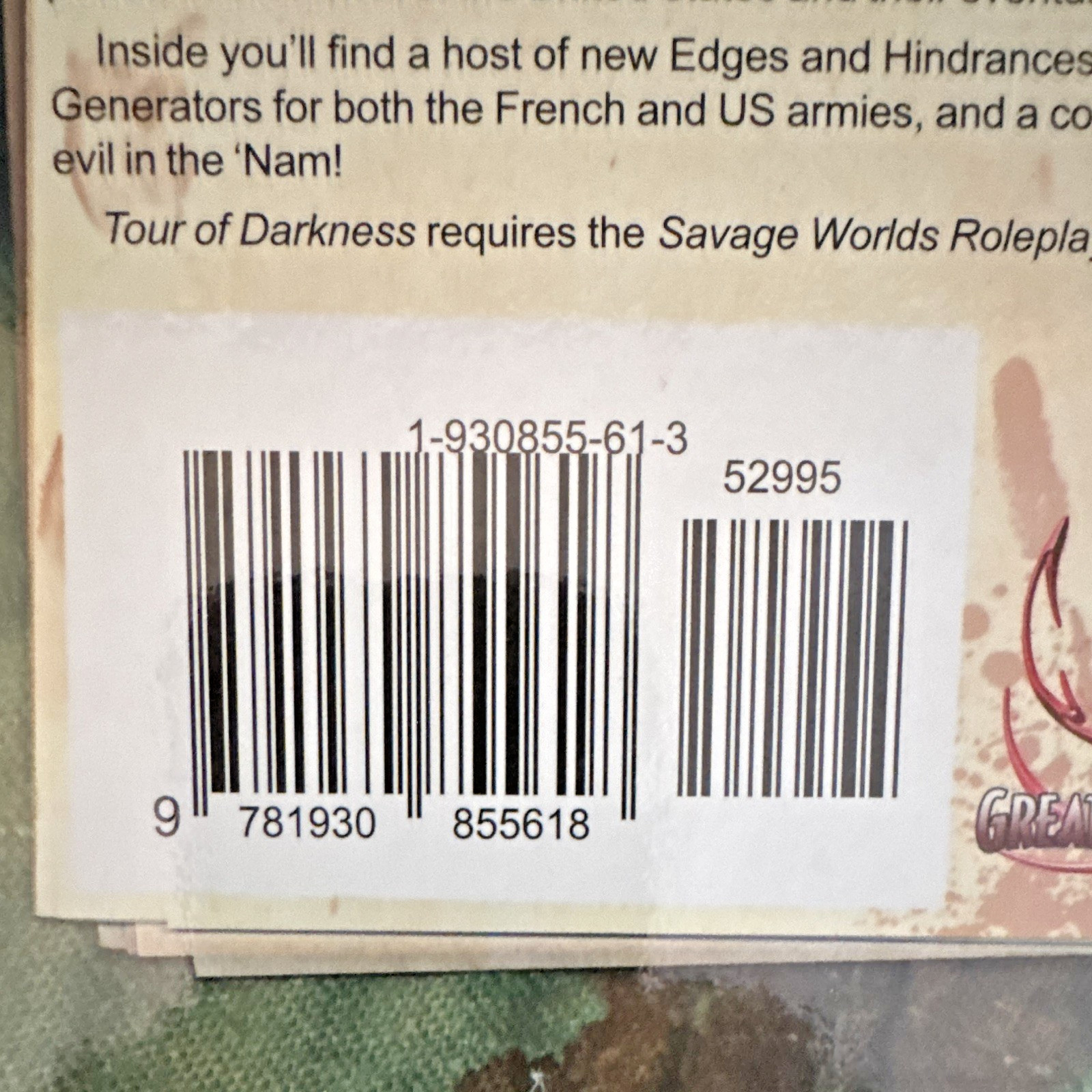 Savage Worlds Weird Wars: Tour of Darkness Hardcover RPG Sourcebook