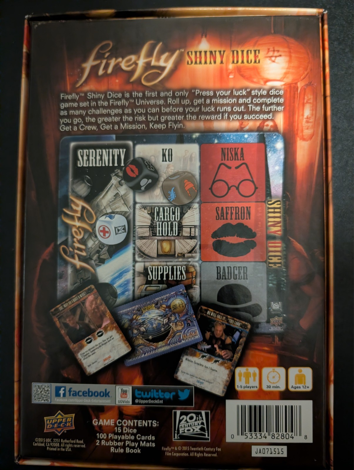 FIREFLY Shiny Dice Game