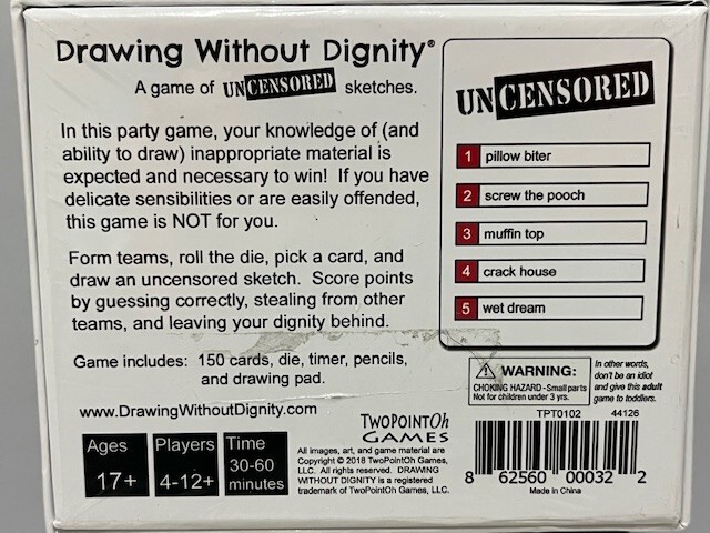 LOT 2 mature Party Games sealed NEW NIB Drawing w/o Dignity & Disturbed Friends