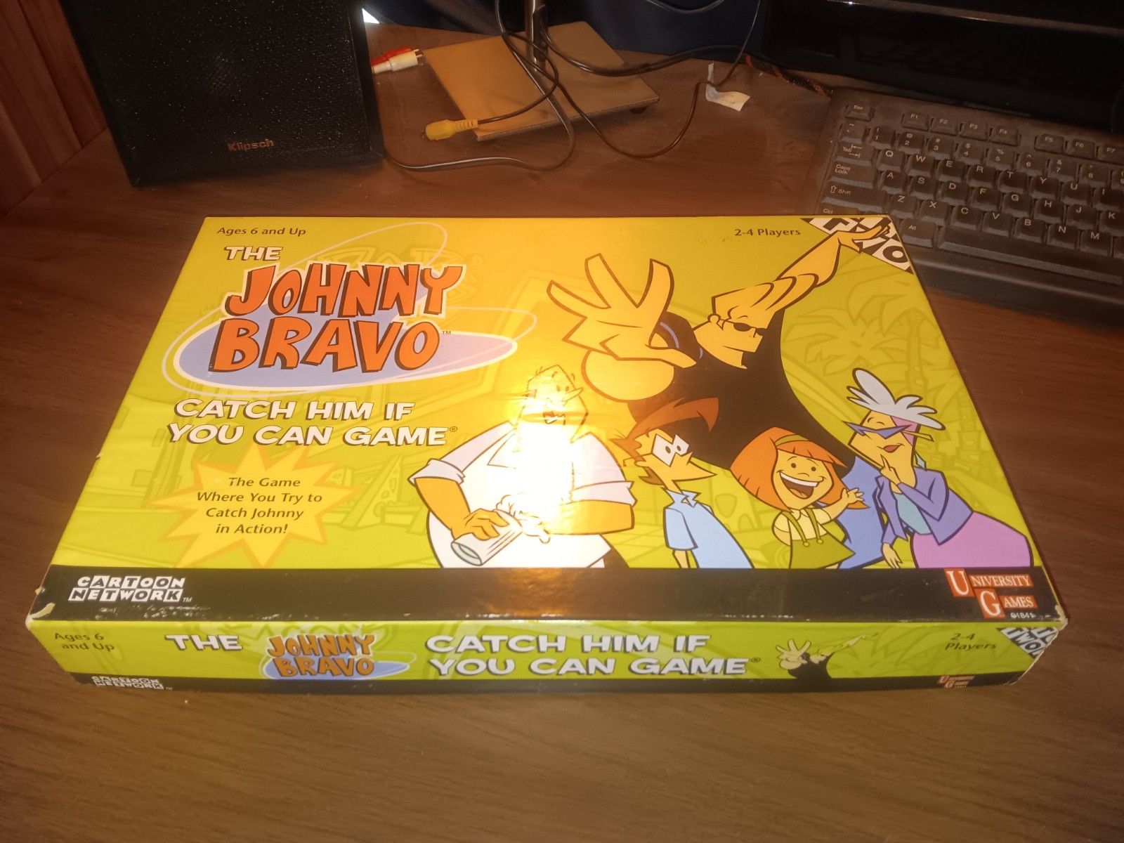 Johnny Bravo Board Game COMPLETE Catch Him If You Can Cartoon Network 2001
