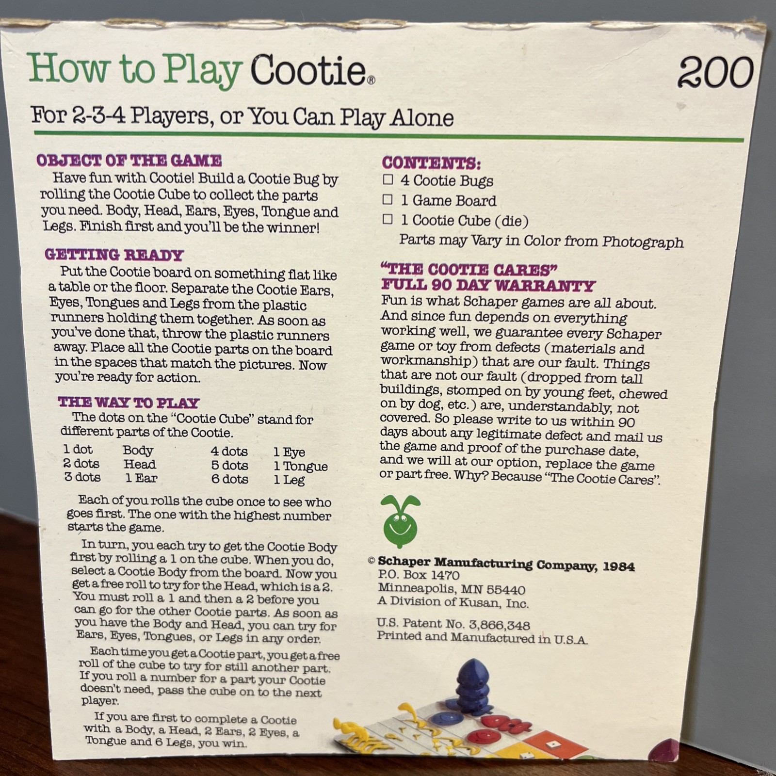 Cootie Game Pieces From 2 Games Combined Into 1 Lot