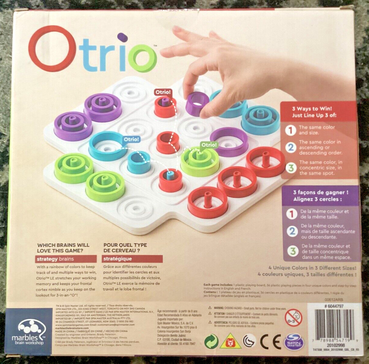 Otrio – Strategy Game – Marbles Brain Workshop – NEW! Sealed Box