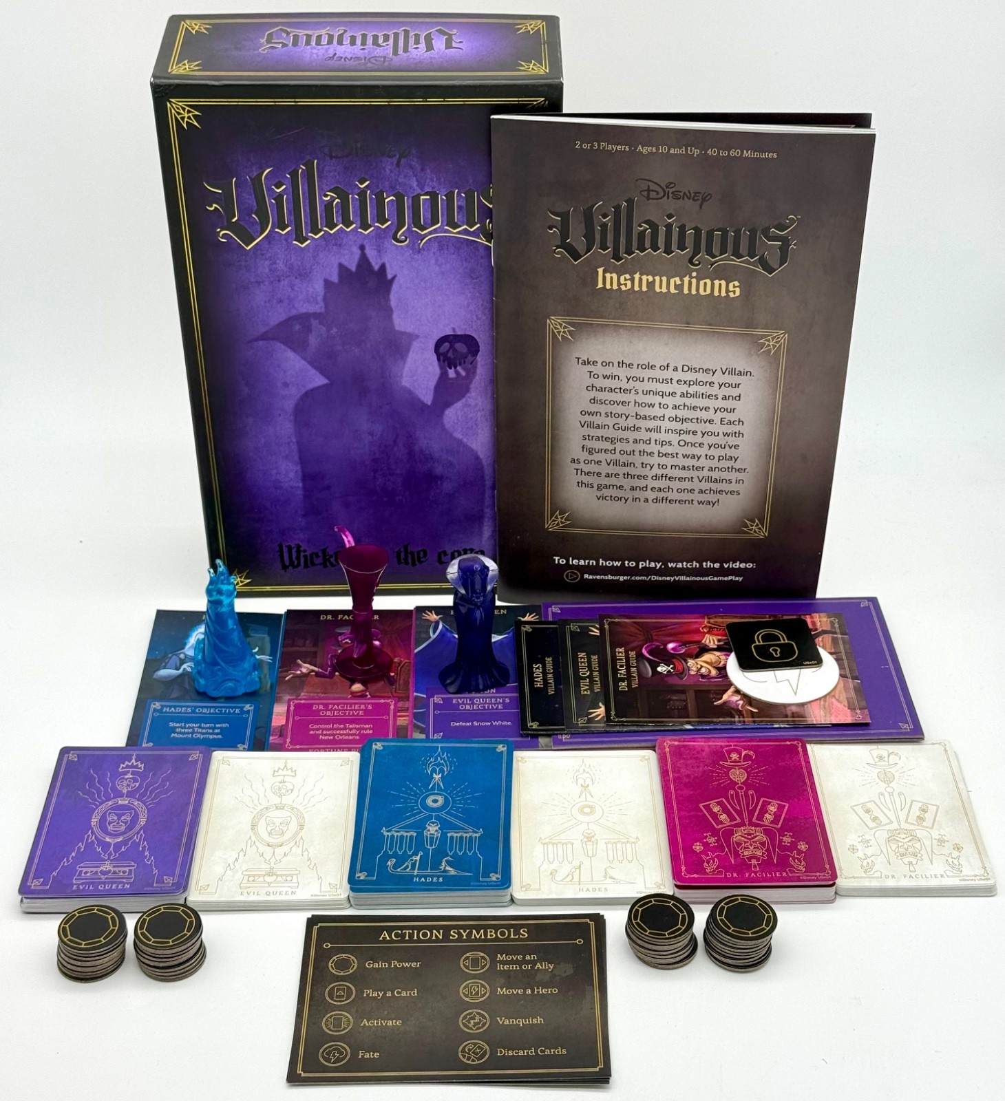 Disney Villainous Wicked to the Core Board Game (Disney 2019) – 100% Complete