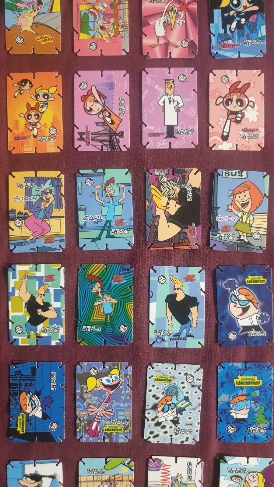 Cartoon Network Kuas Tazos Maxi Builder Cards – 36 DIifferent Cards *EXCELLENT*