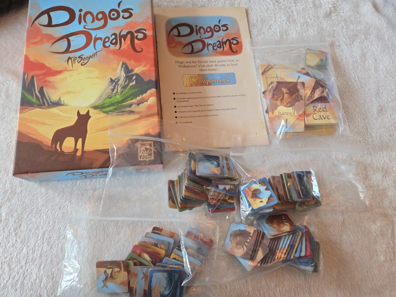 Dingo’s Dreams 2015 Seegert Board Game Red Raven Games 2-4 Players Complete box