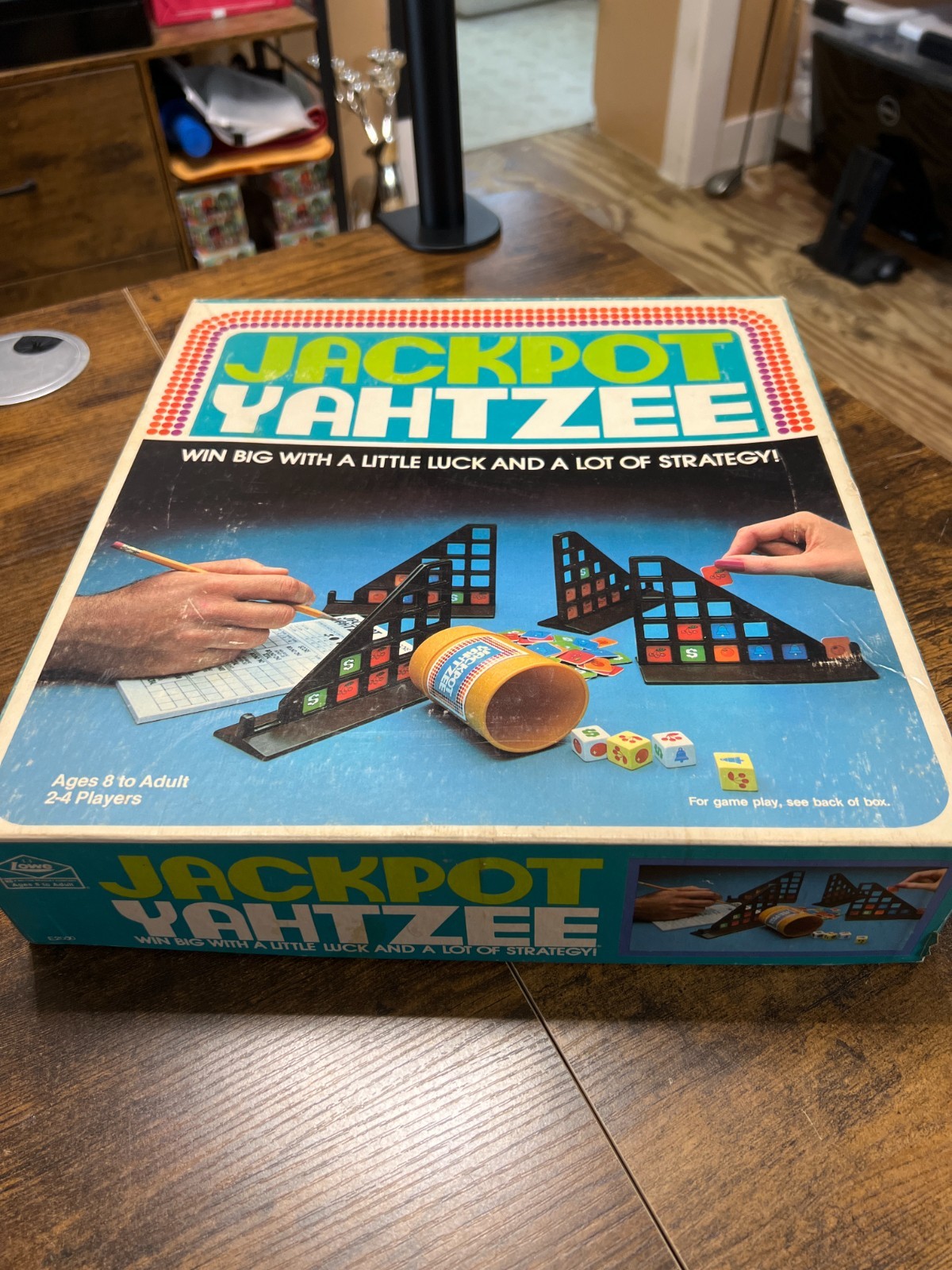 Vintage 1980 Jackpot Yahtzee Game by Milton Bradley, Dice Game Complete. VG Cond