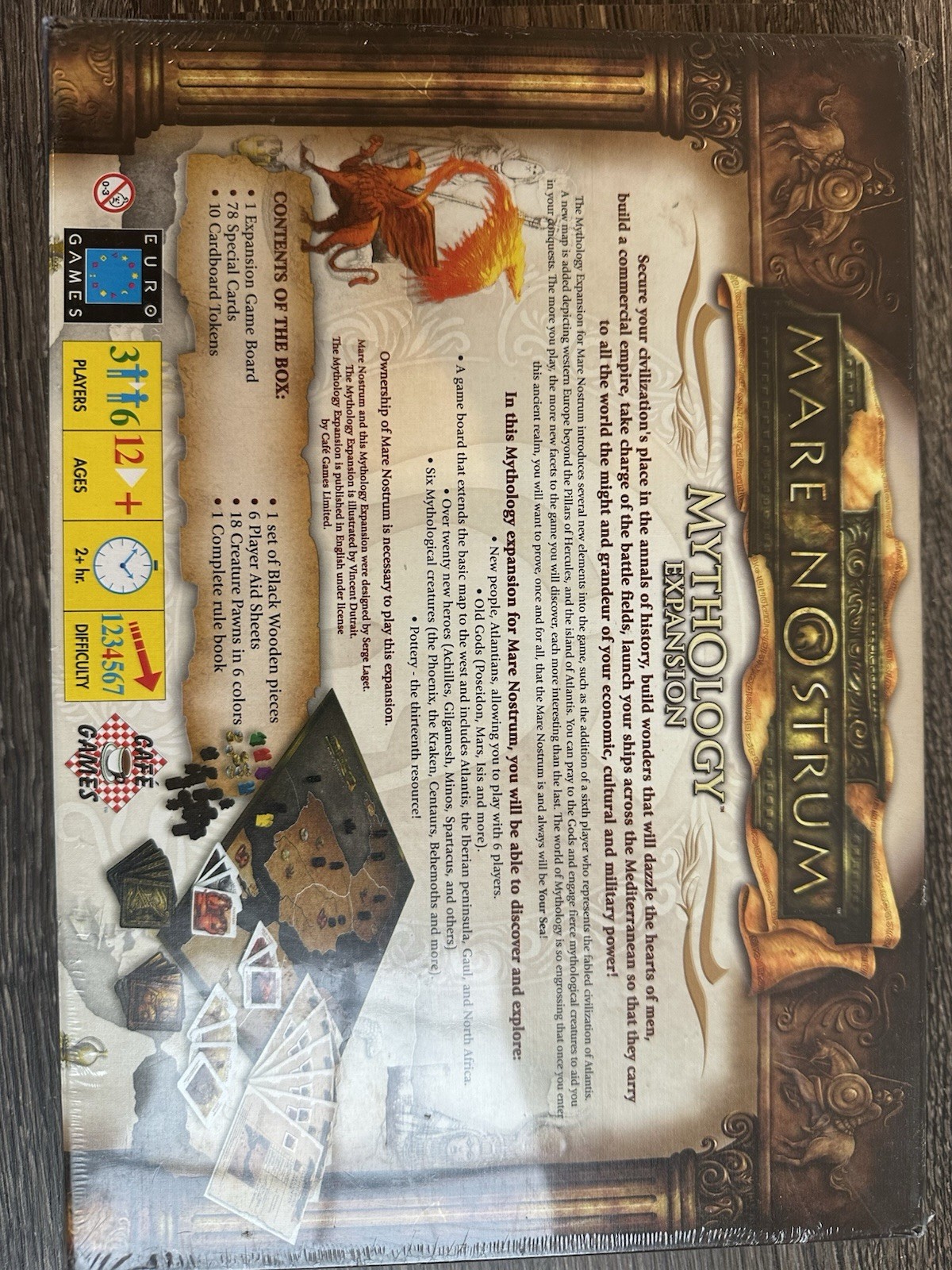 NEW Mare Nostrum: Mythology Expansion by Serge Laget (Euro Games, Cafe Games)
